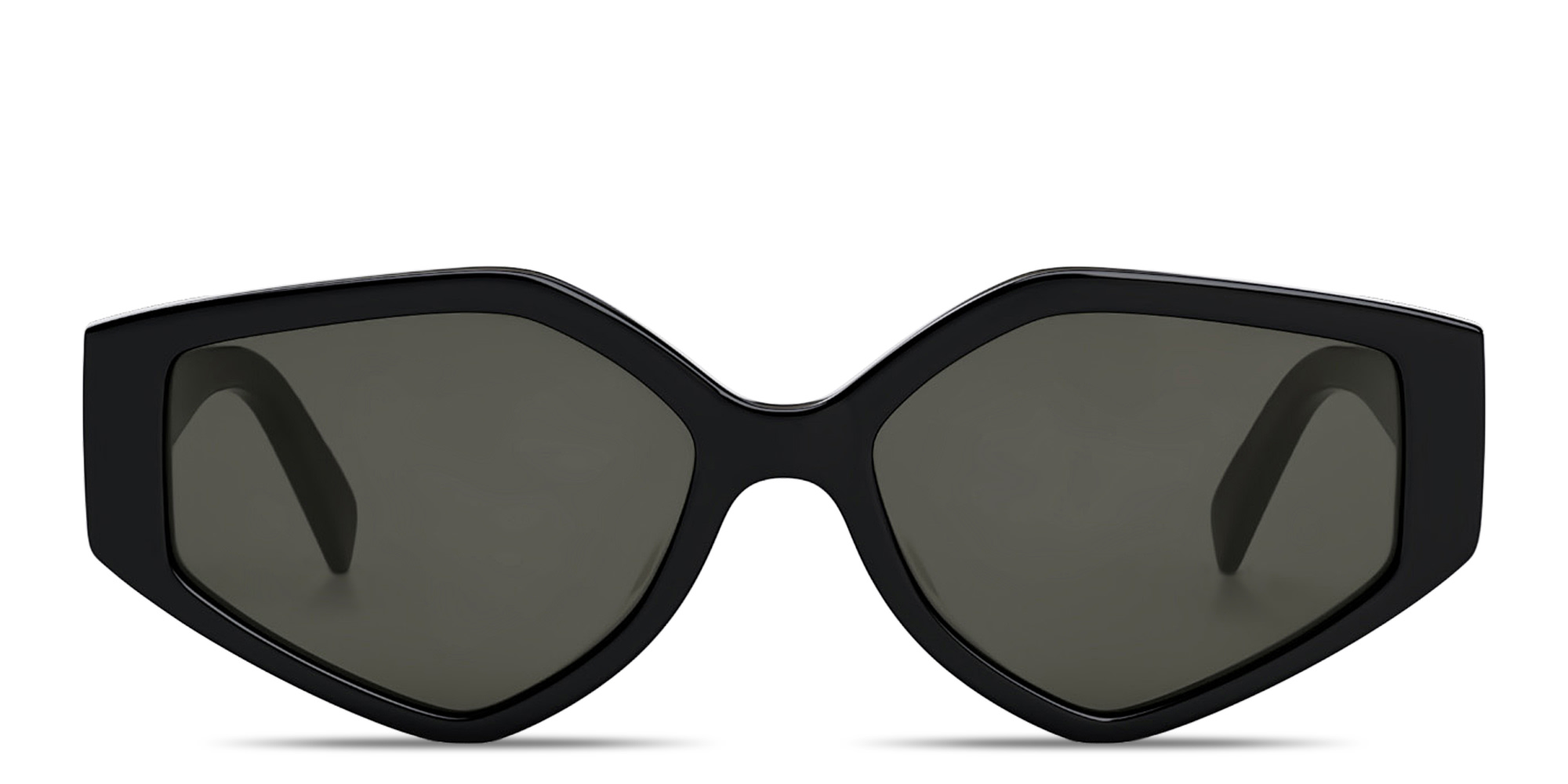 Shop CELINE 3 Dots Irregular Sunglasses in Black online.