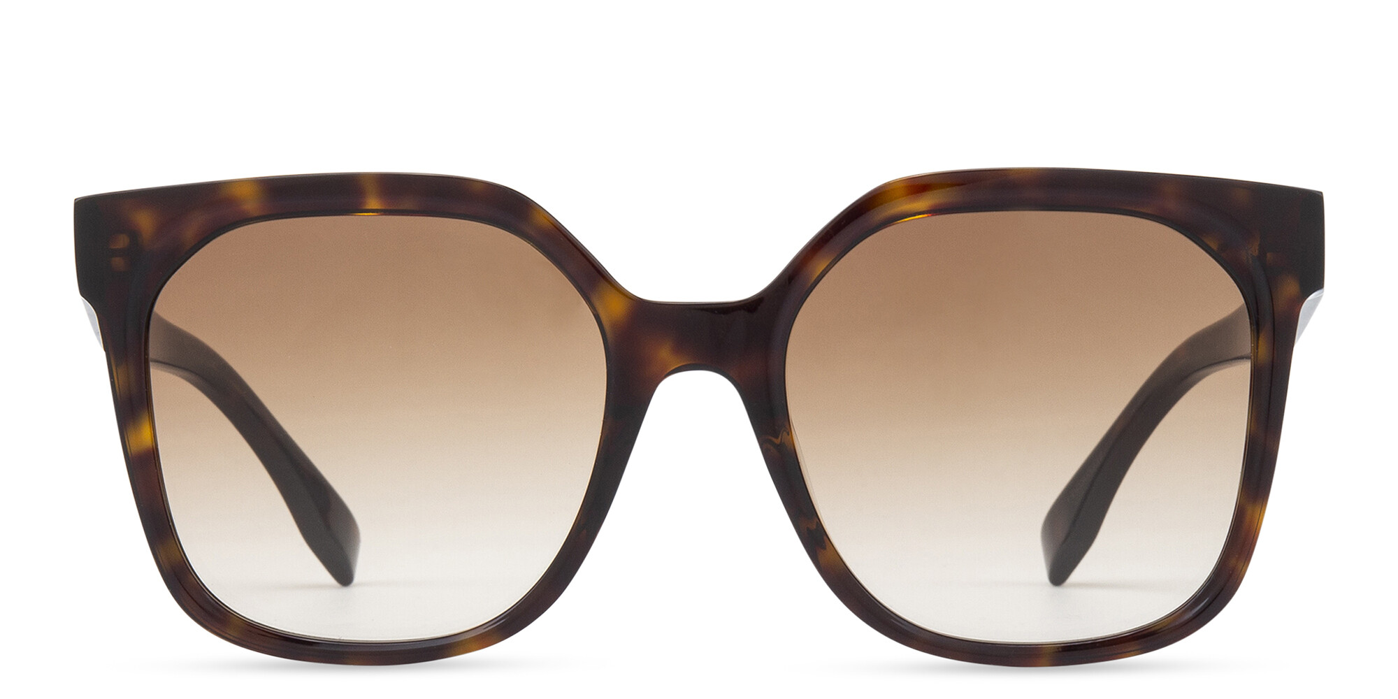 Shop FENDI Lettering Oversized Square Sunglasses in Havana online.