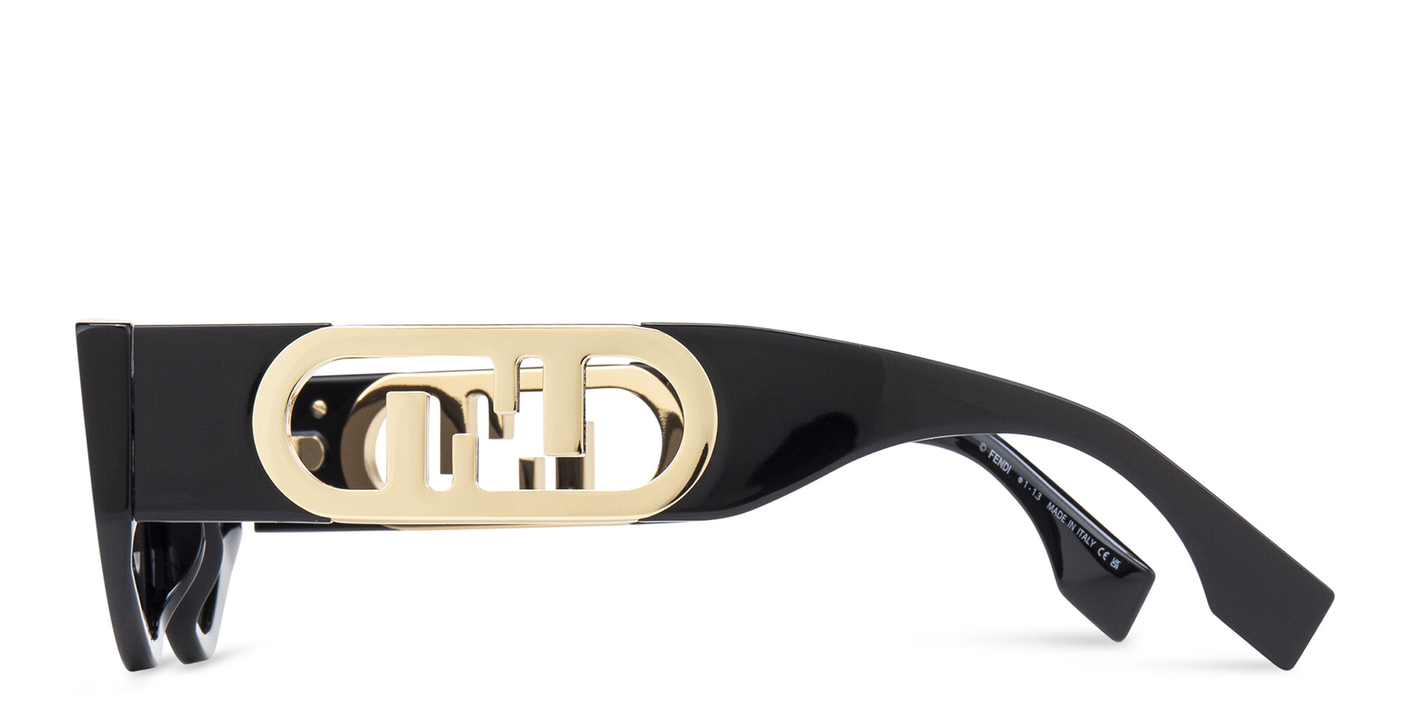 Shop FENDI O'Lock Cat-Eye Sunglasses in Black online.