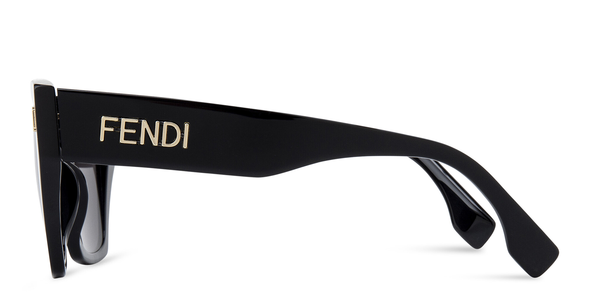 Shop FENDI Bold Square Sunglasses in Black online.