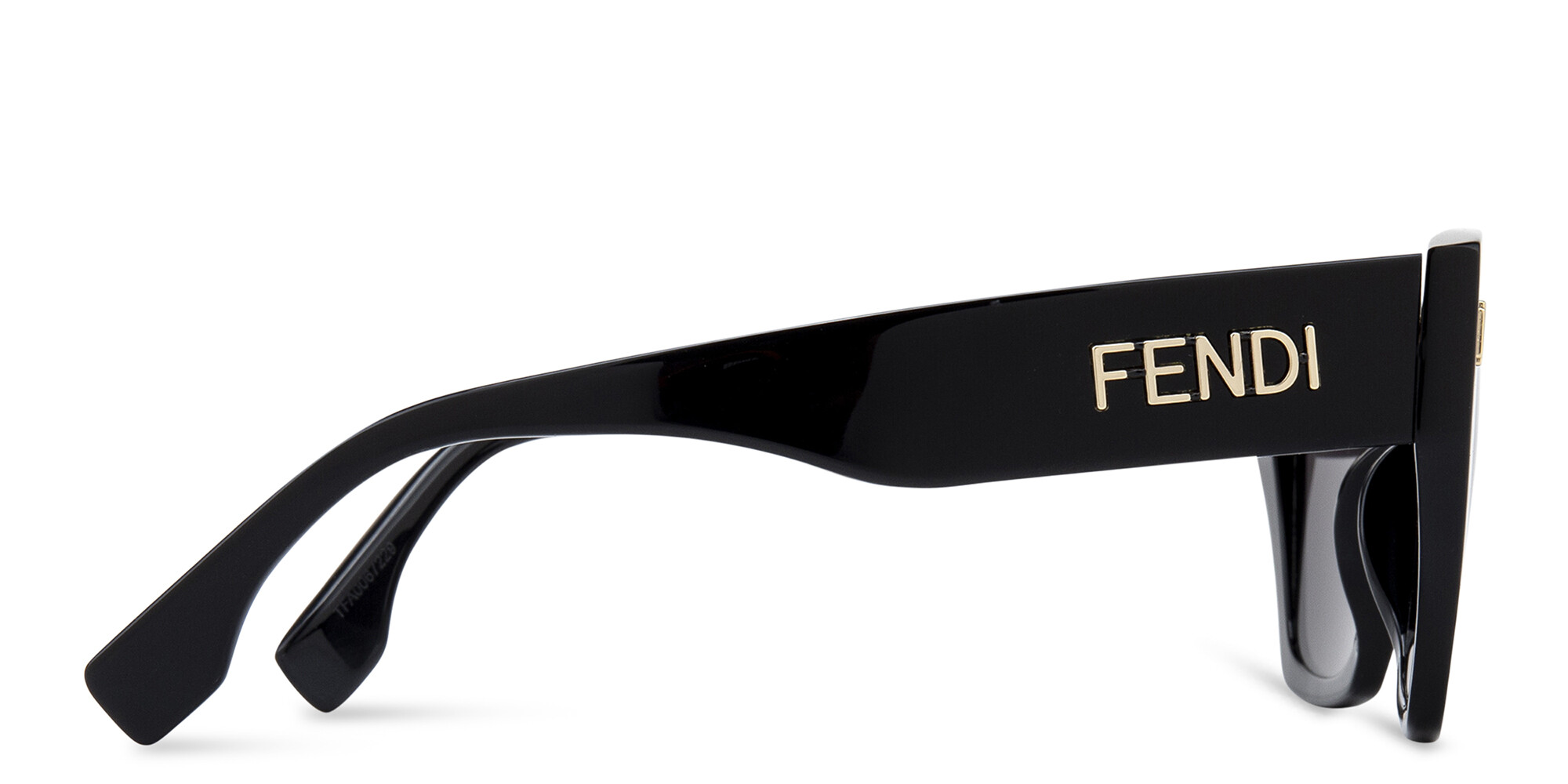 Shop FENDI Bold Square Sunglasses in Black online.