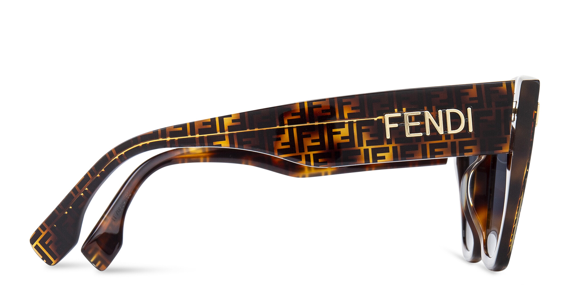 Shop FENDI Bold Square Sunglasses in Havana online.