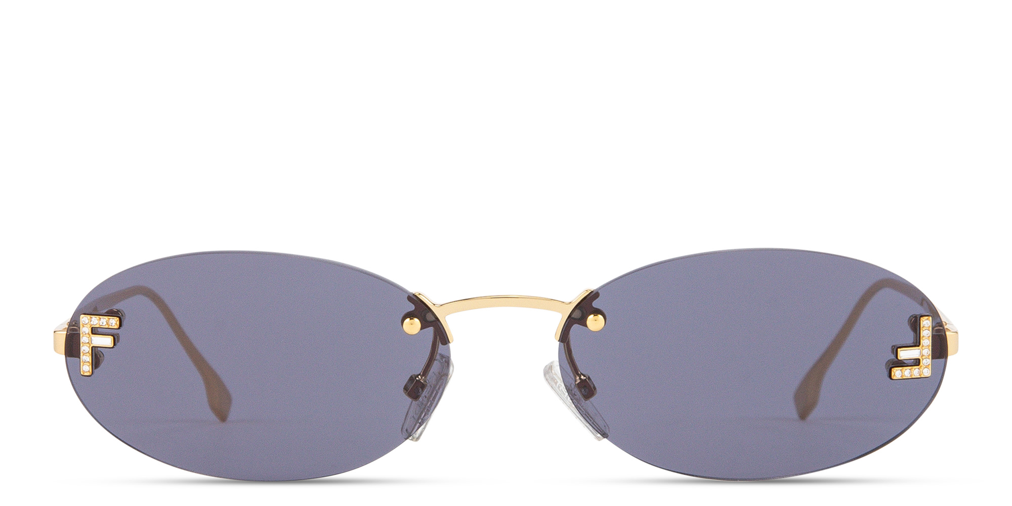 Buy FENDI First Crystal Rimless Oval Sunglasses Online MAGRABi UAE