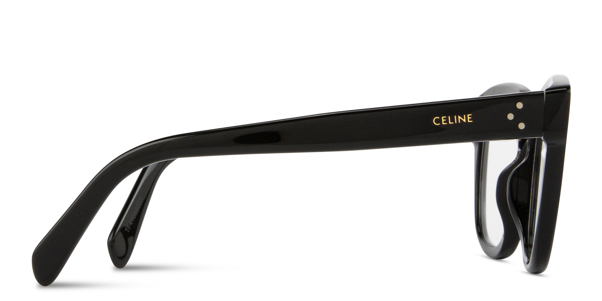Shop CELINE CELINE 3 Dots Geometric Eyeglasses in Black online.