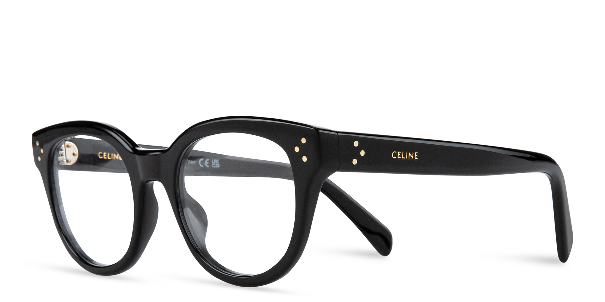 CELINE 3 Dots Square Eyeglasses in Black – Product Photo 2