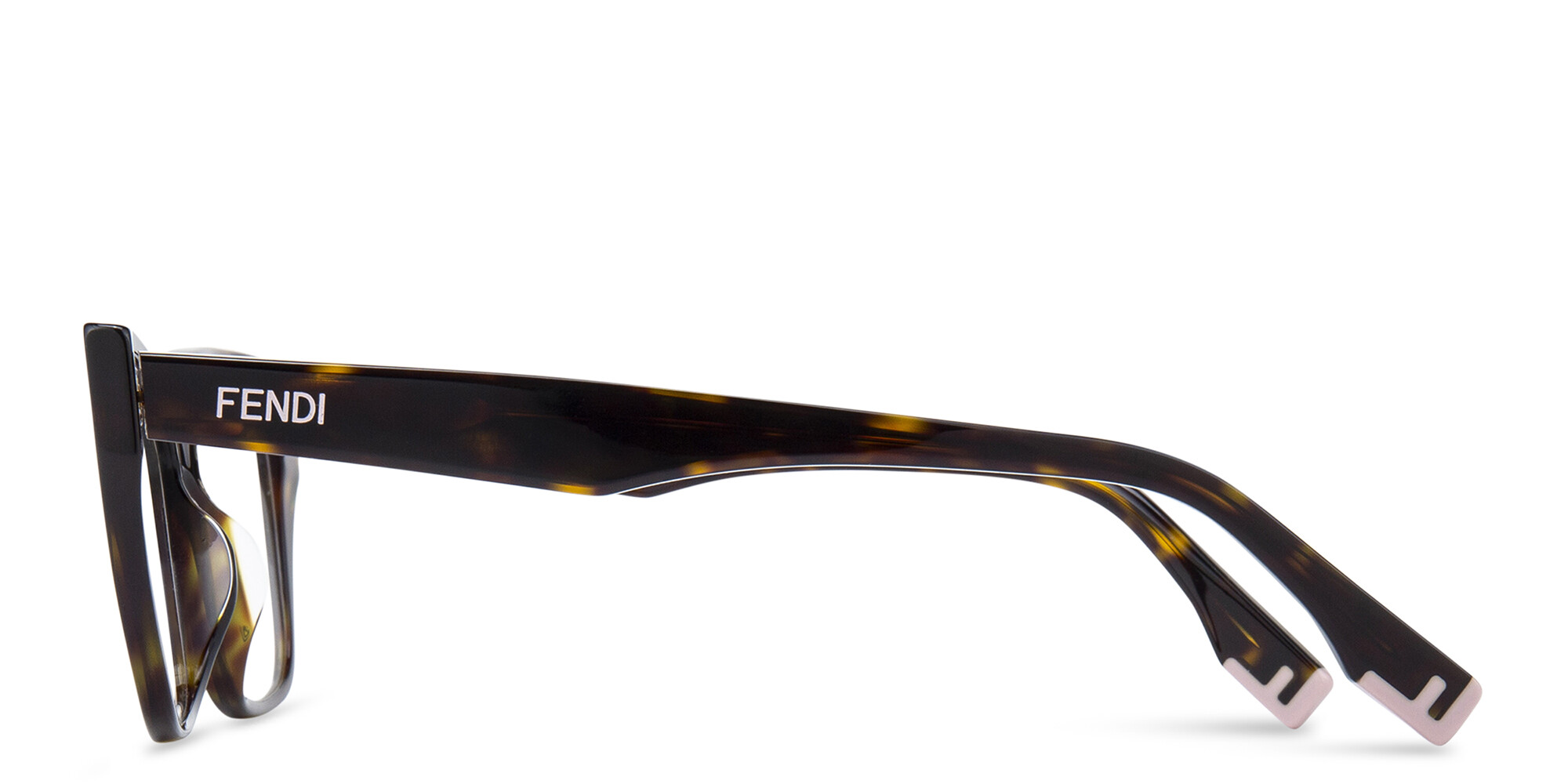 Shop FENDI Fendi Way Rectangle Eyeglasses in Dark Havana online.