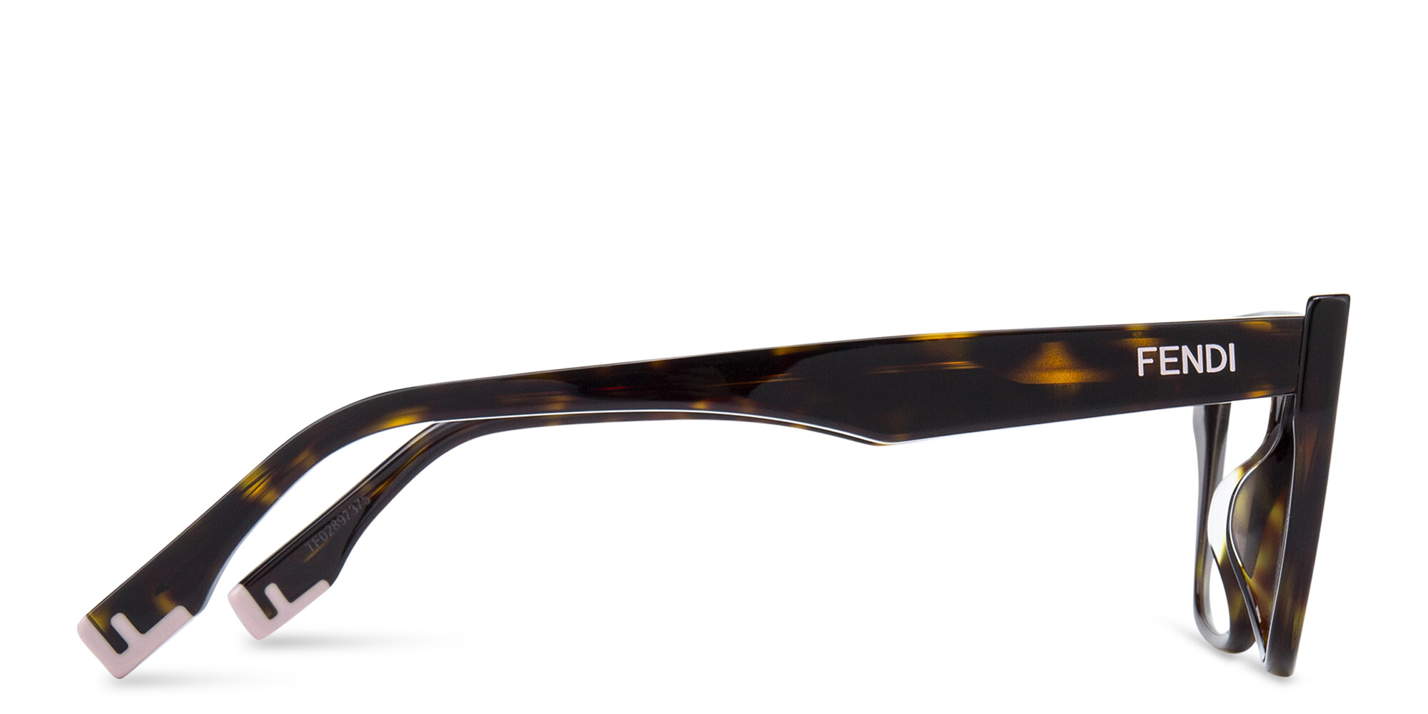Shop FENDI Fendi Way Rectangle Eyeglasses in Dark Havana online.
