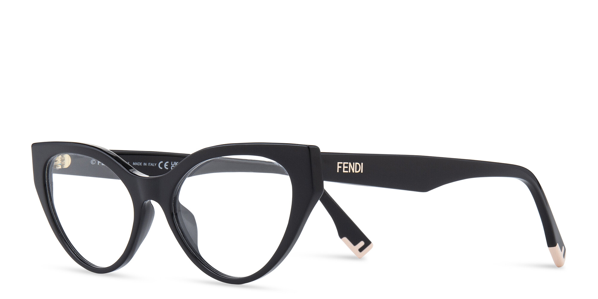 Shop FENDI Way Cat-Eye Eyeglasses in Black online.