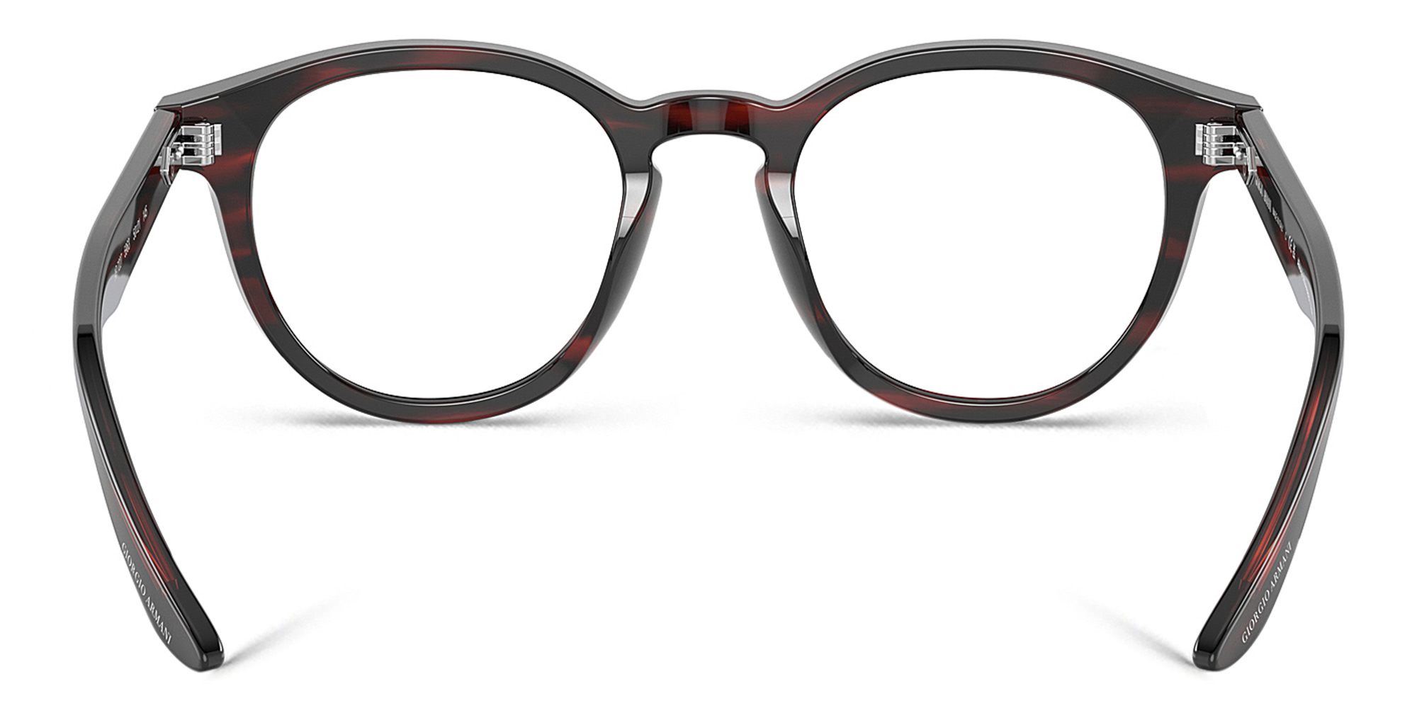 GIORGIO ARMANI Panthos Eyeglasses in Striped Brown – Product Photo 4
