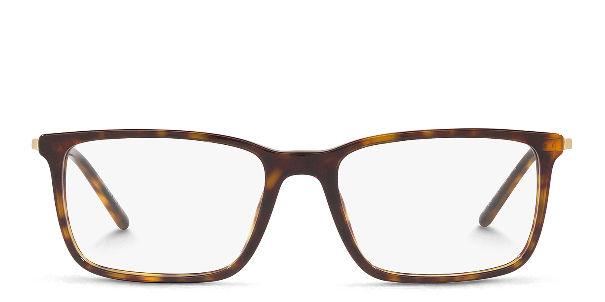 Shop GIORGIO ARMANI Rectangle Eyeglasses in Havana online.