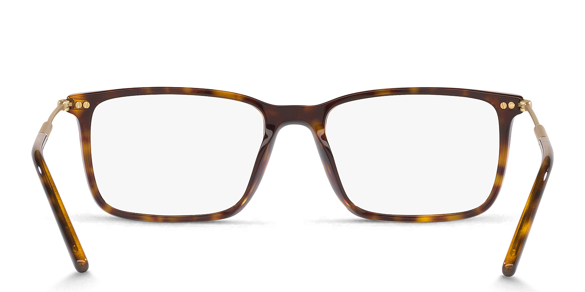 Shop GIORGIO ARMANI Rectangle Eyeglasses in Havana online.