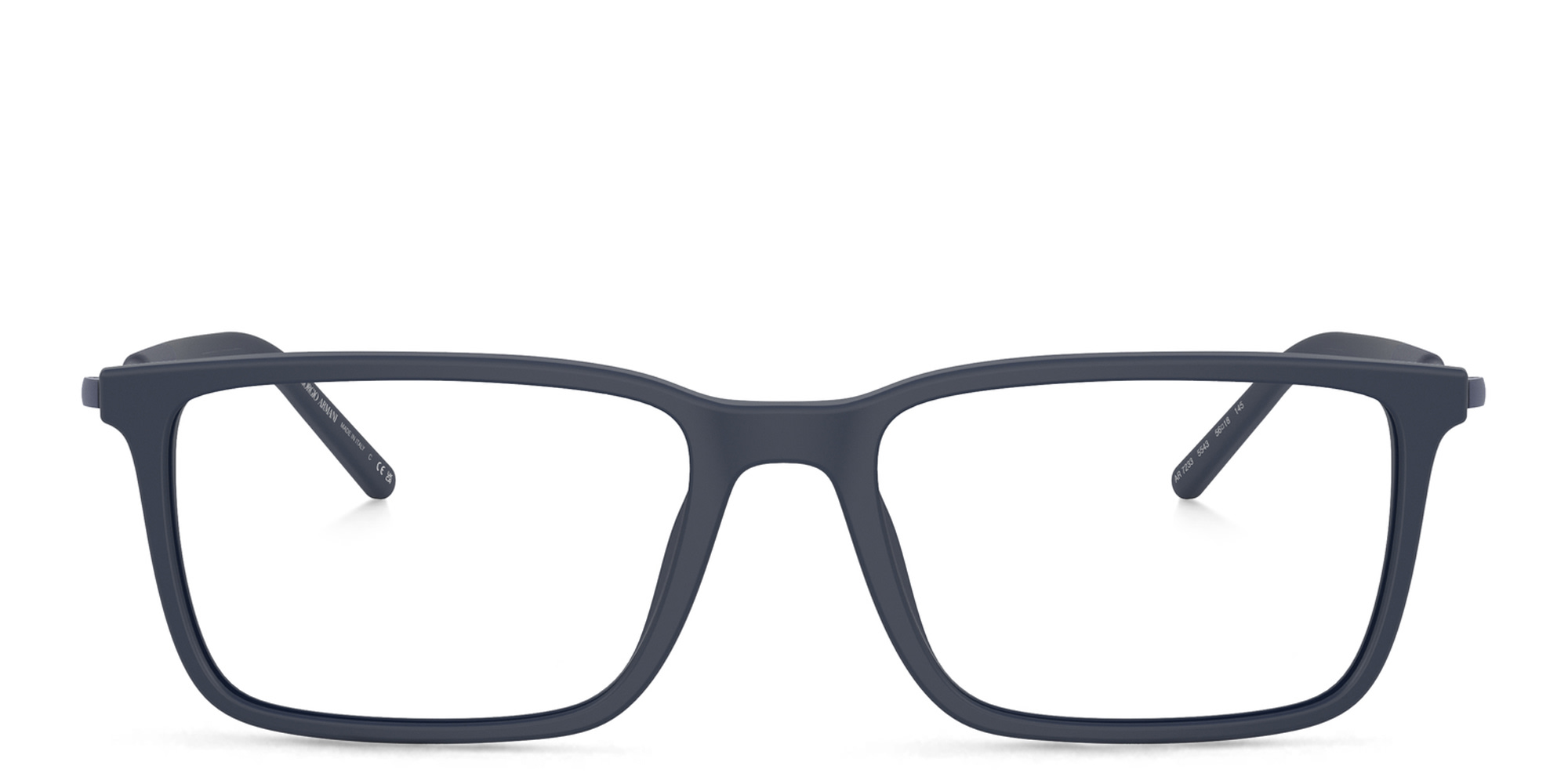 GIORGIO ARMANI Wide Rectangle Eyeglasses in Matte Blue – Product Photo 1