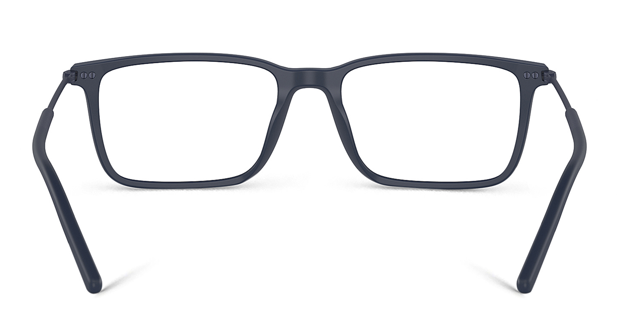 GIORGIO ARMANI Wide Rectangle Eyeglasses in Matte Blue – Product Photo 4