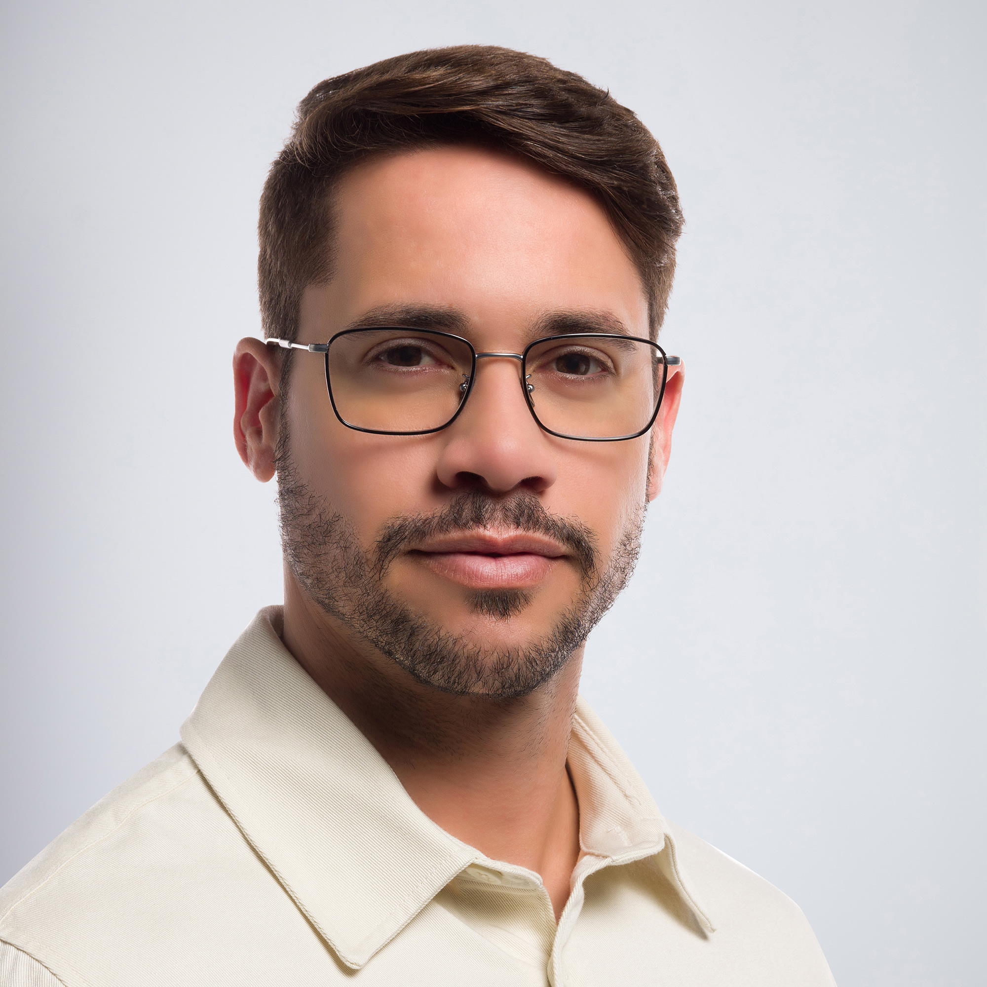 GIORGIO ARMANI Rectangle Eyeglasses in Matte Gunmetal/Black – Product Photo 6