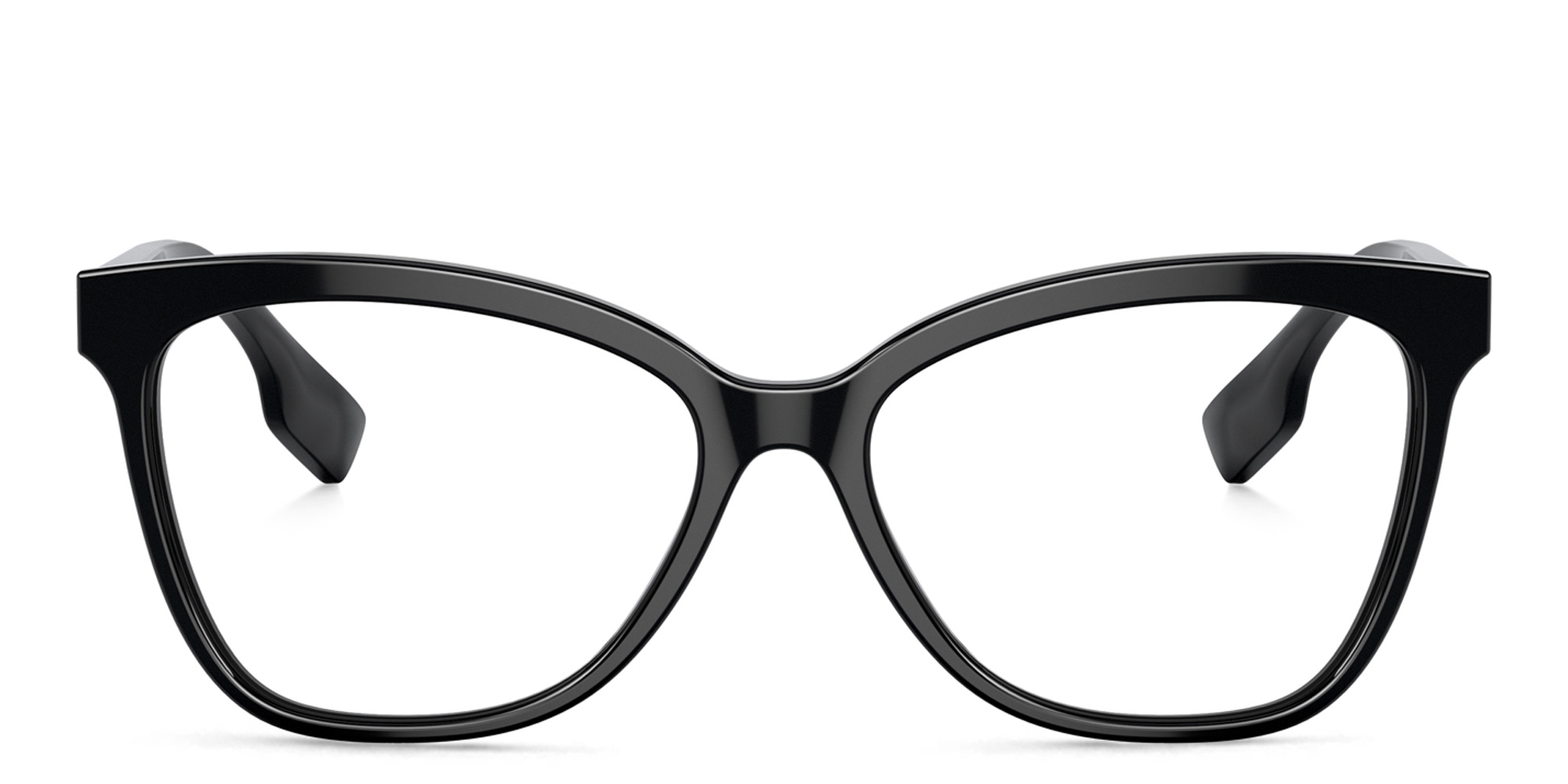 Burberry Black Oversized Cat-Eye Prescription Glasses Burberry BE2388 Eyeglasses | LensCrafters main image 3