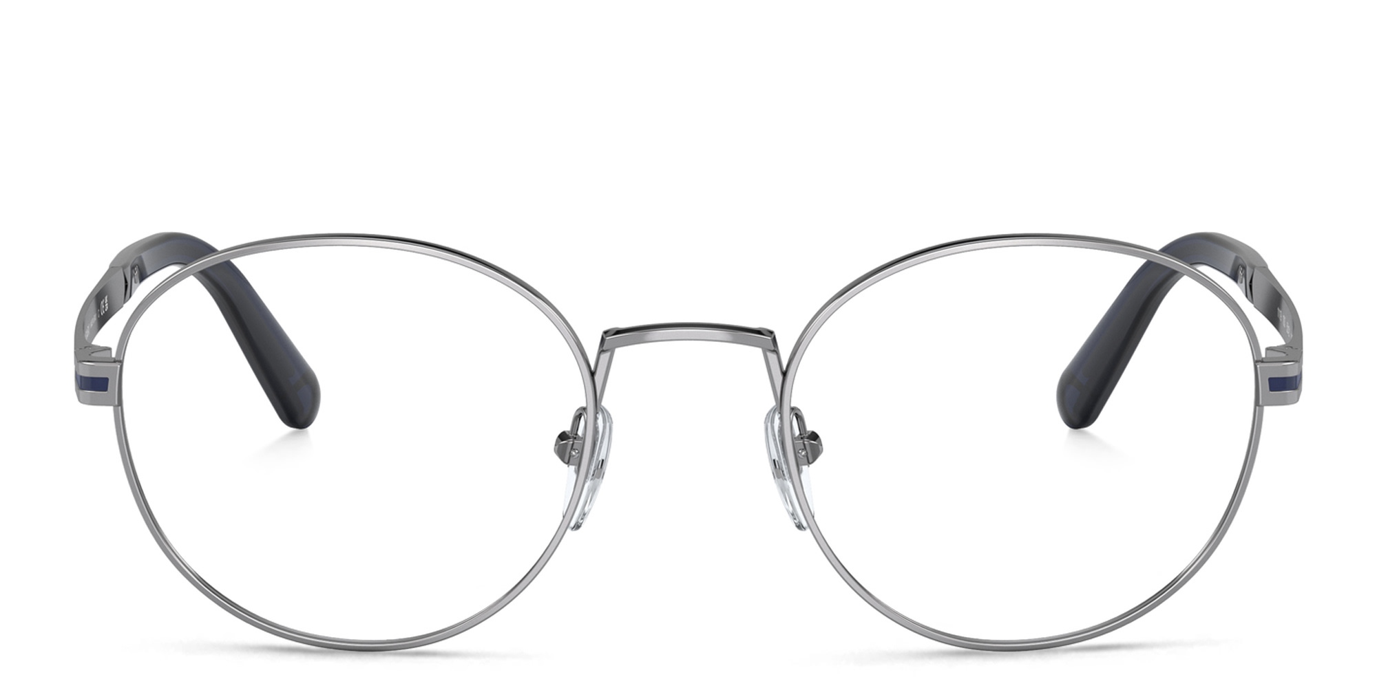 Shop BVLGARI Round Eyeglasses in Gunmetal online.
