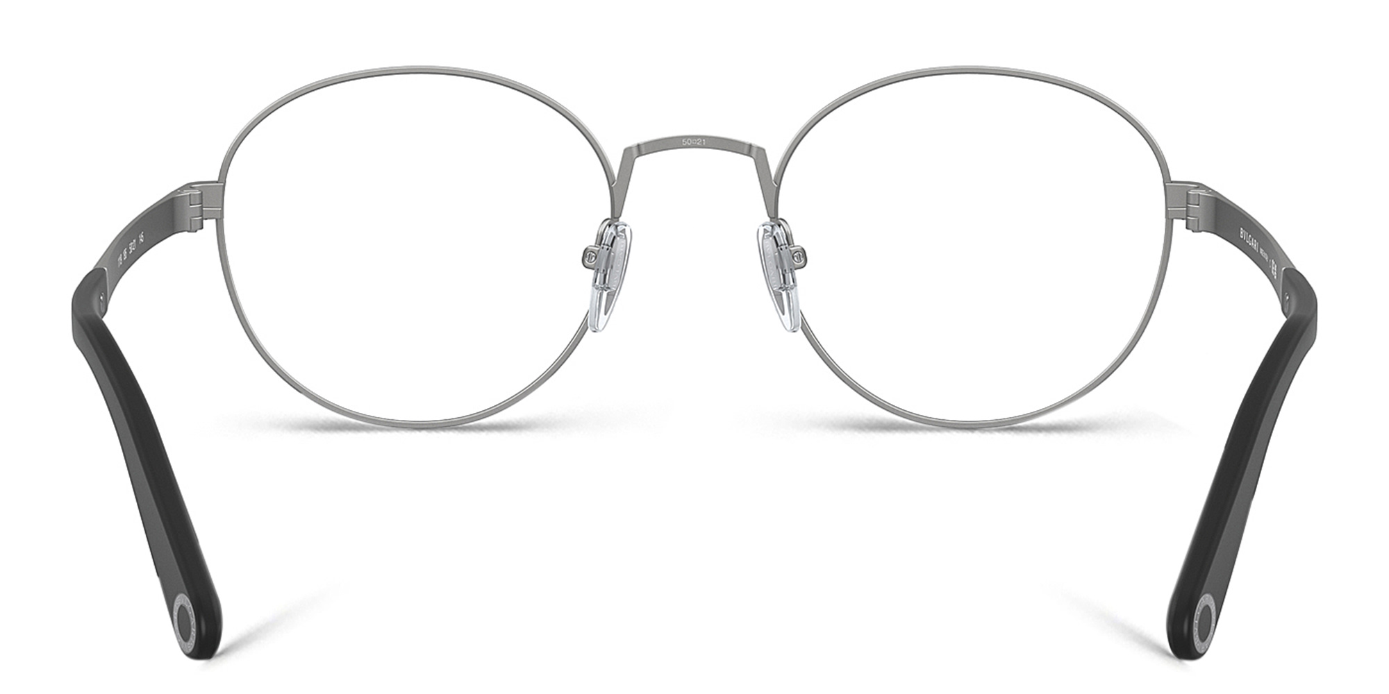 نظارات طبية دائرية من بولغري بلون رصاصي مطفي - صورة المنتج 4