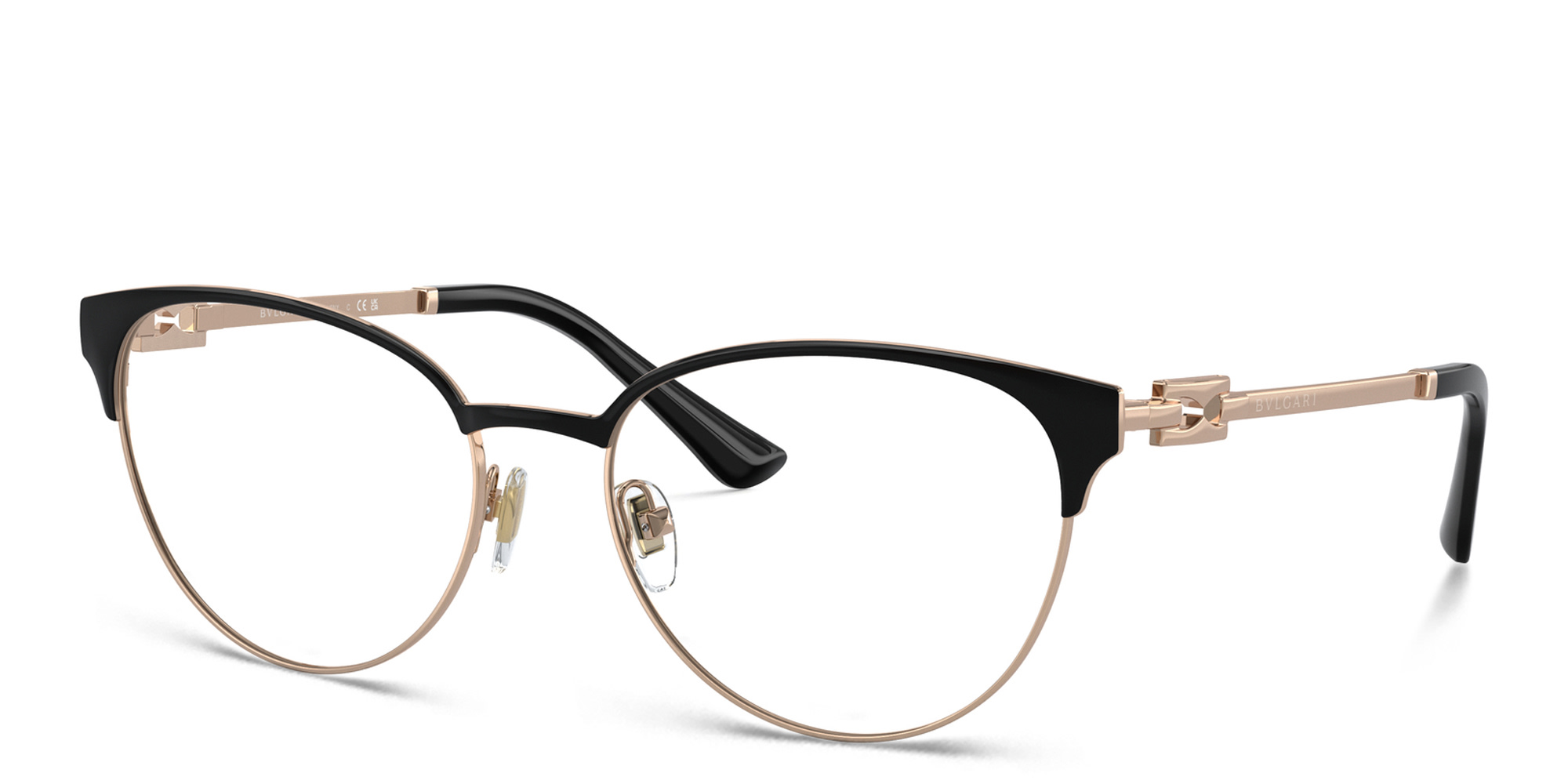 BVLGARI Cat-Eye Eyeglasses in Rose Gold – Product Photo 2