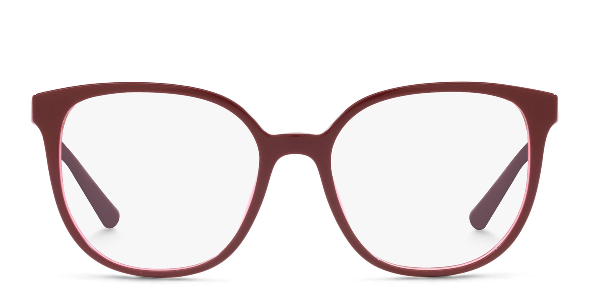 BVLGARI Cat-Eye Eyeglasses in Bordeaux On Transparent Red – Product Photo 1