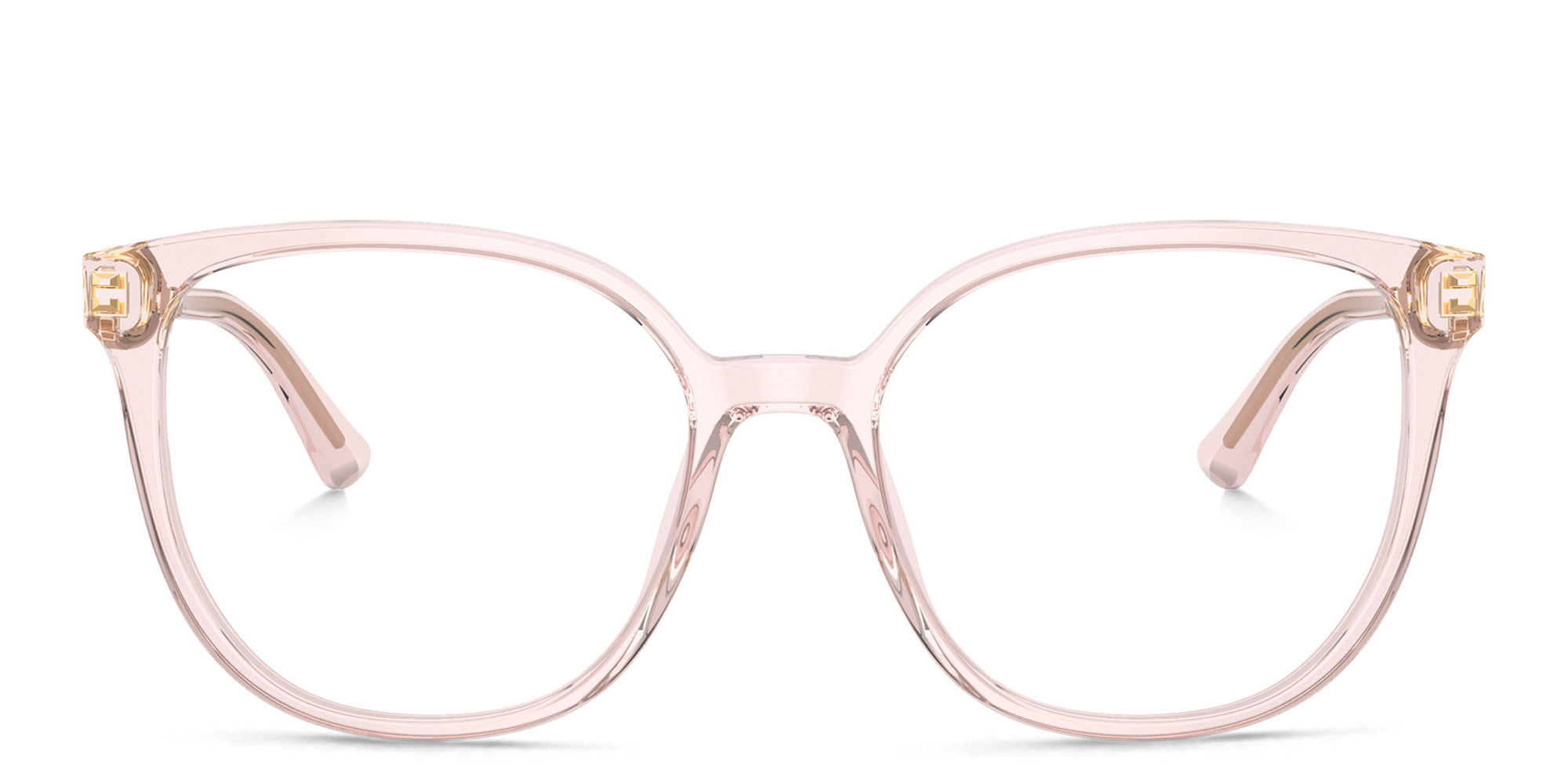 Shop BVLGARI Cat-Eye Eyeglasses in Transparent Pink online.