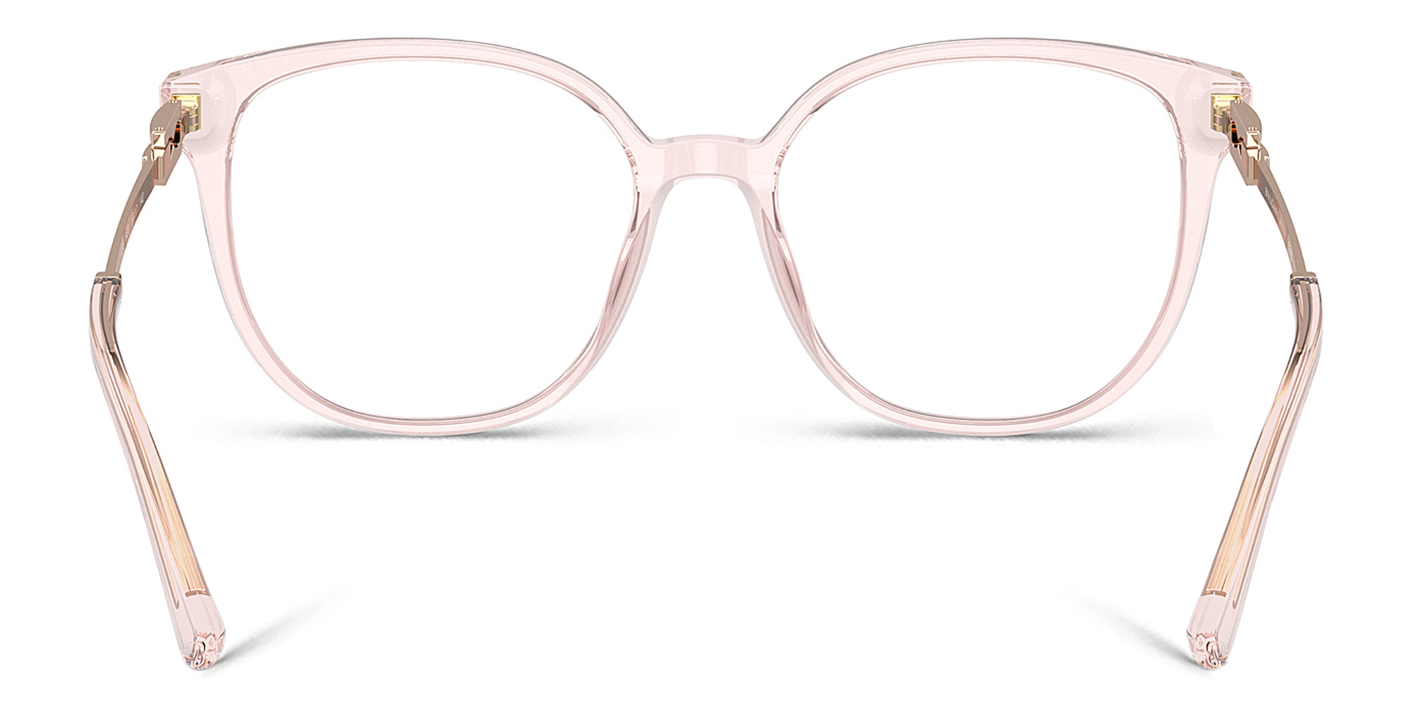 Shop BVLGARI Cat-Eye Eyeglasses in Transparent Pink online.