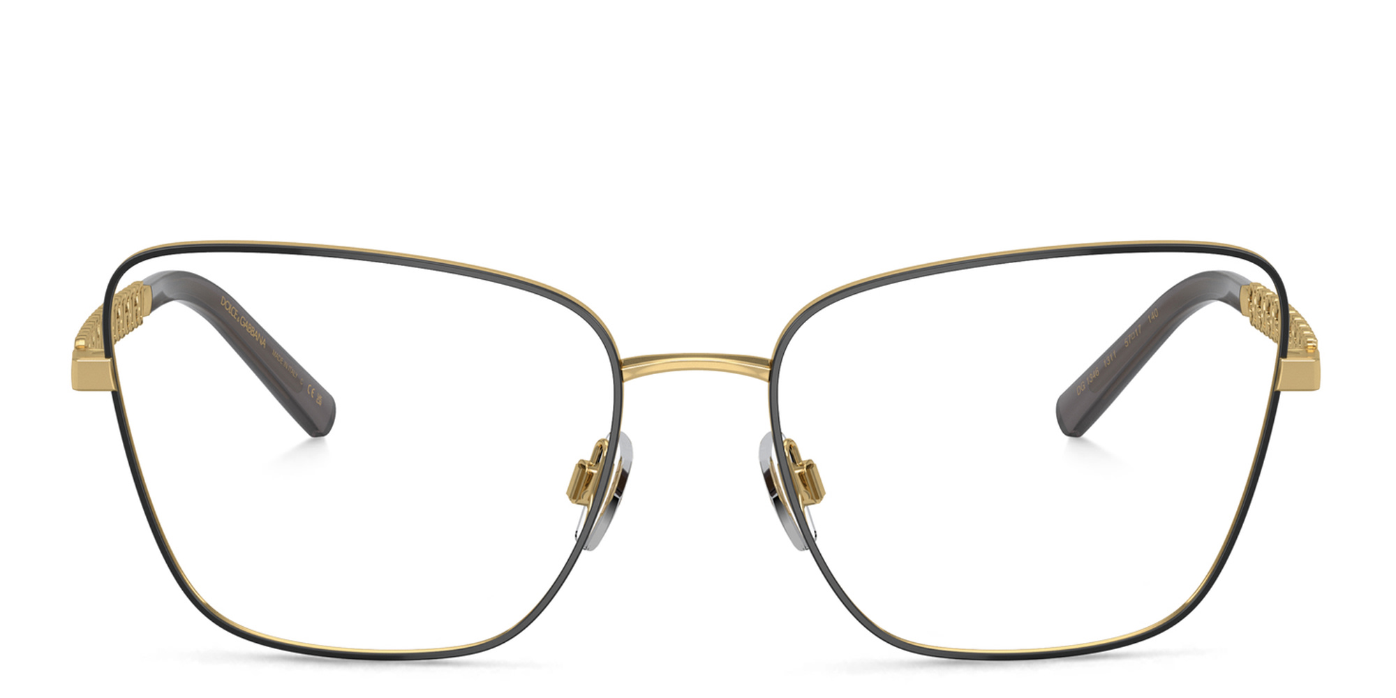 Dolce & Gabbana Butterfly Eyeglasses in Gold/Matte Black – Product Photo 1