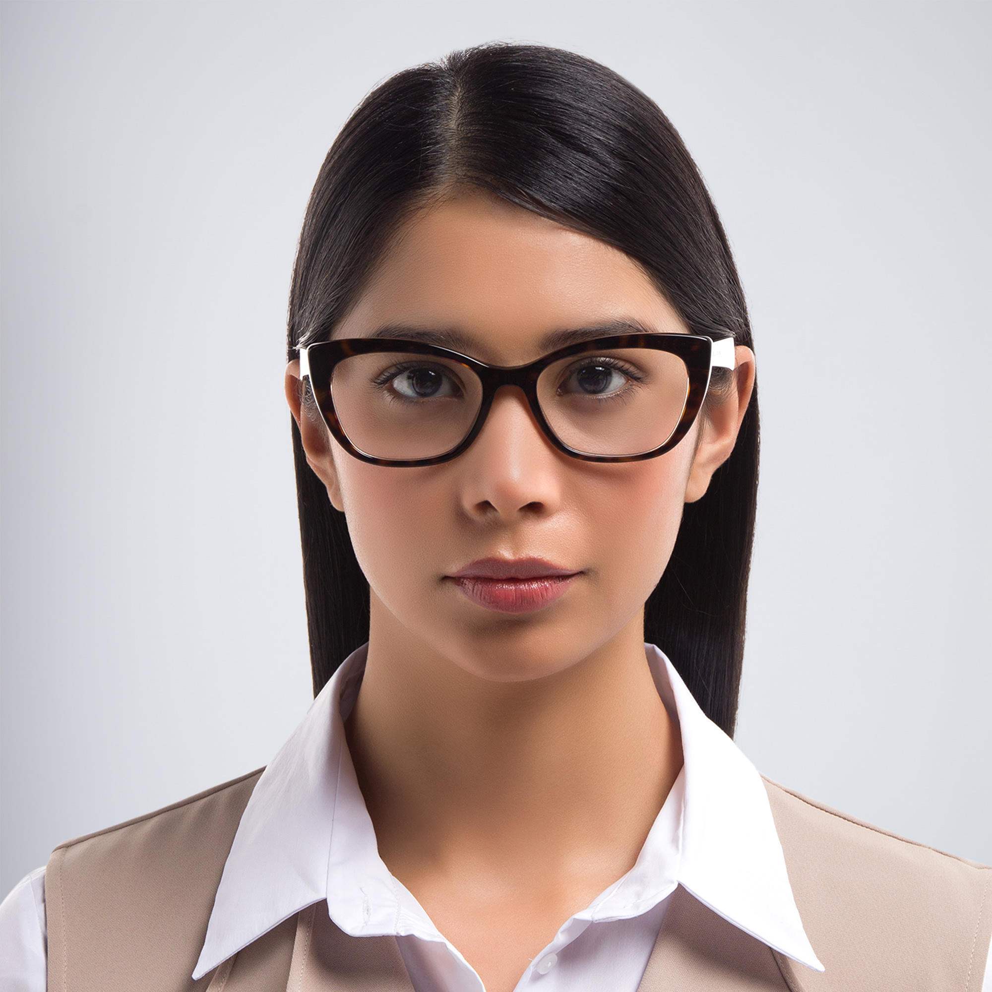 Dolce & Gabbana Cat-Eye Eyeglasses in Havana /Transparent Brown – Product Photo 5