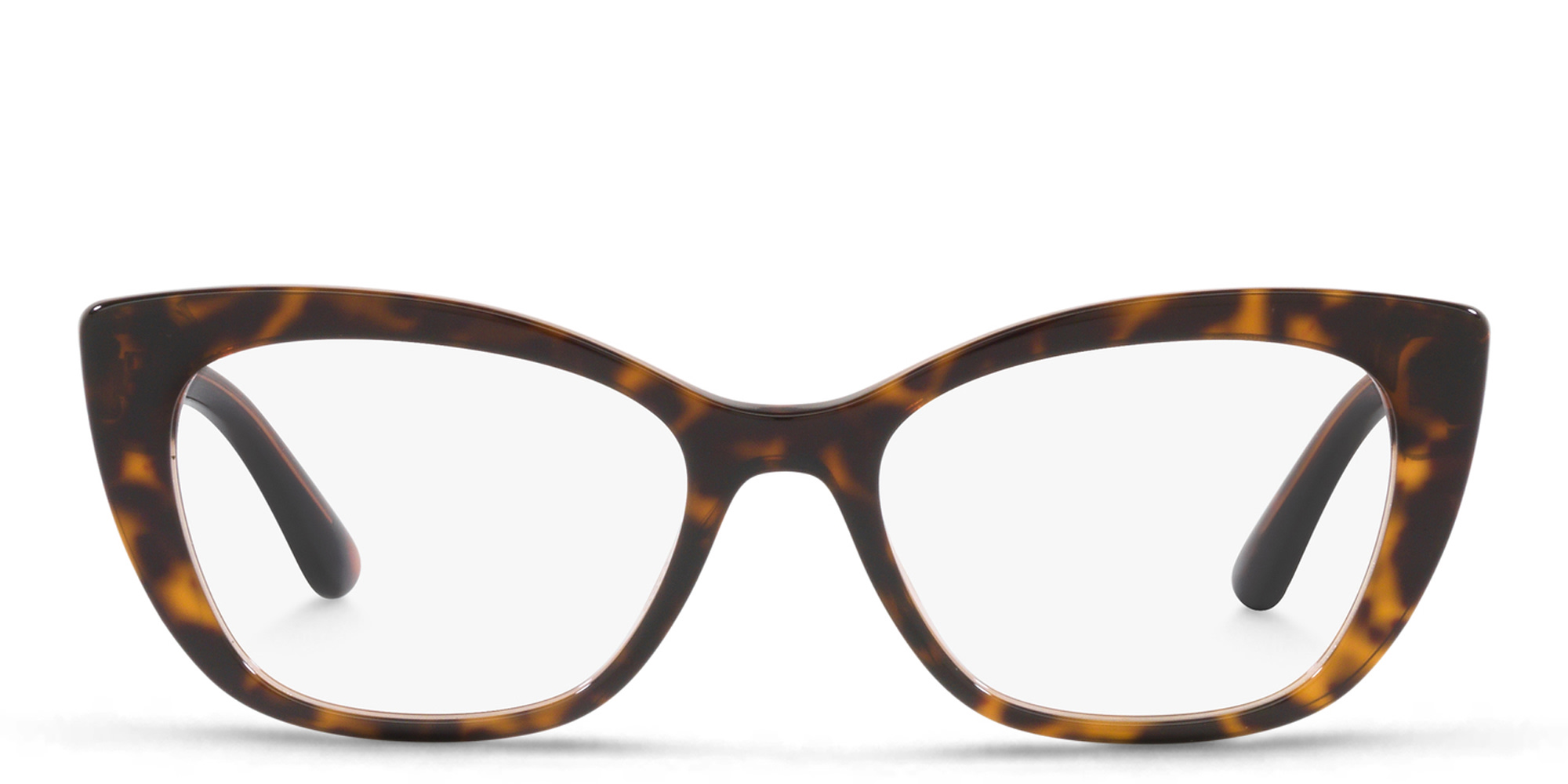 Dolce & Gabbana Cat-Eye Eyeglasses in Havana /Transparent Brown – Product Photo 1