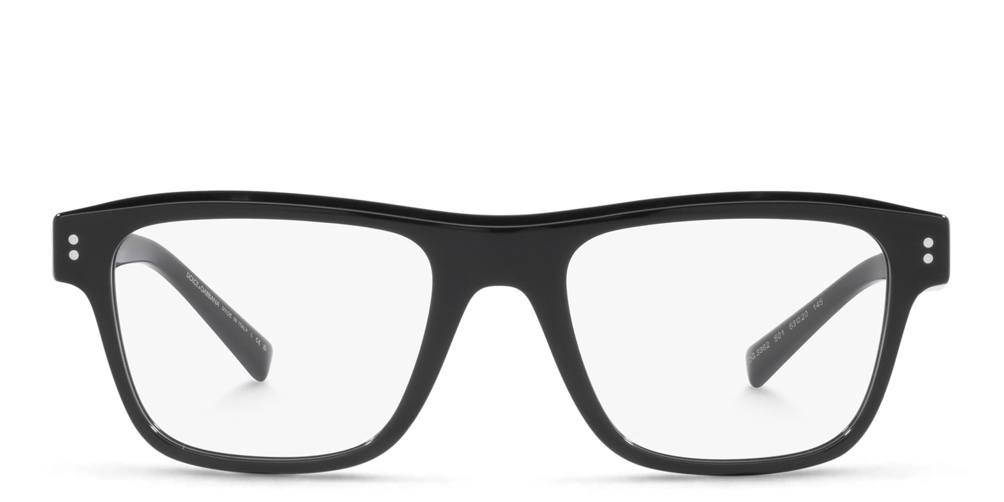 Dolce & Gabbana Square Eyeglasses in Black – Product Photo 1