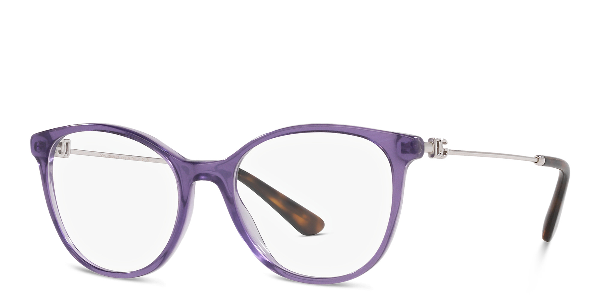 Dolce & Gabbana Butterfly Eyeglasses in Fleur Purple – Product Photo 2
