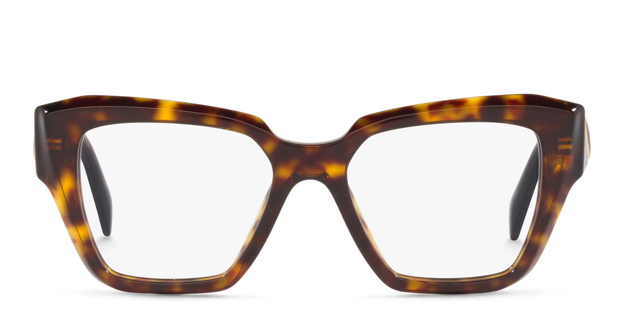Shop PRADA Square Eyeglasses in Tortoise online.