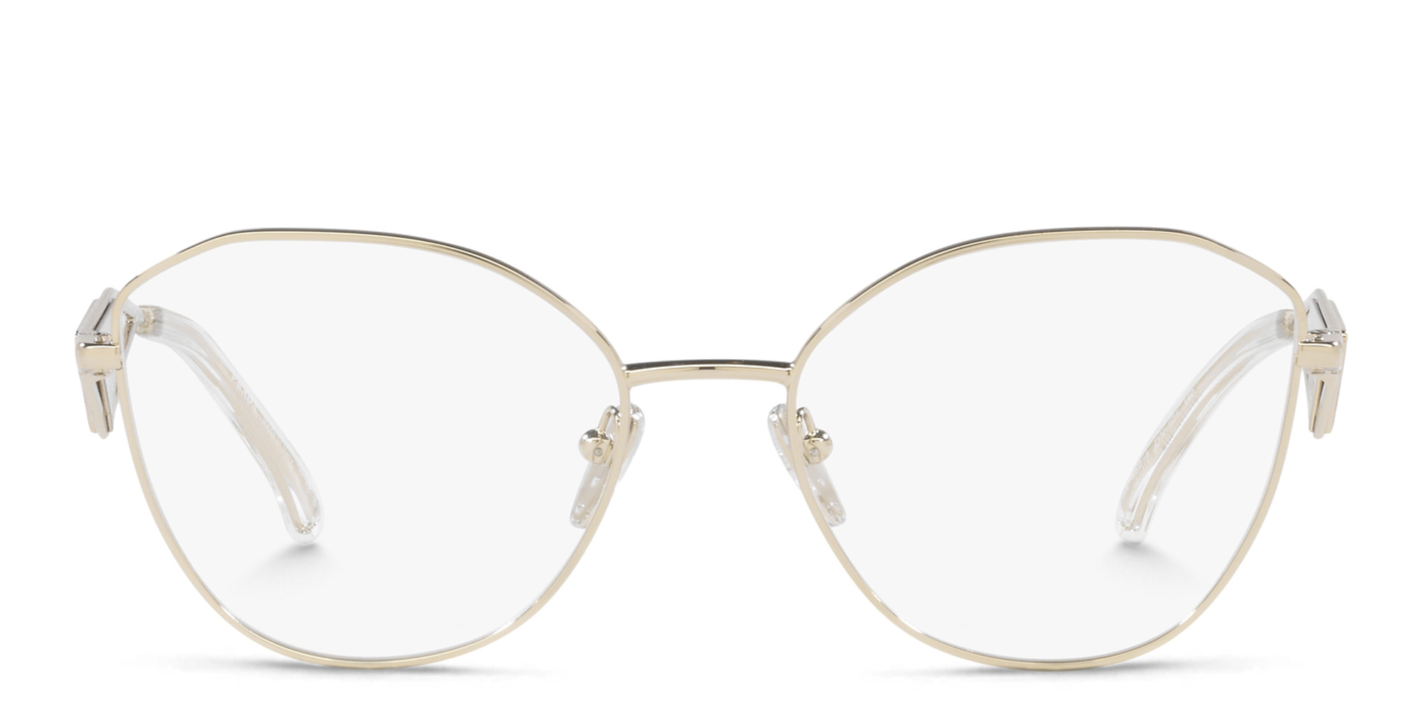 PRADA Irregular Eyeglasses in Pale Gold – Product Photo 1