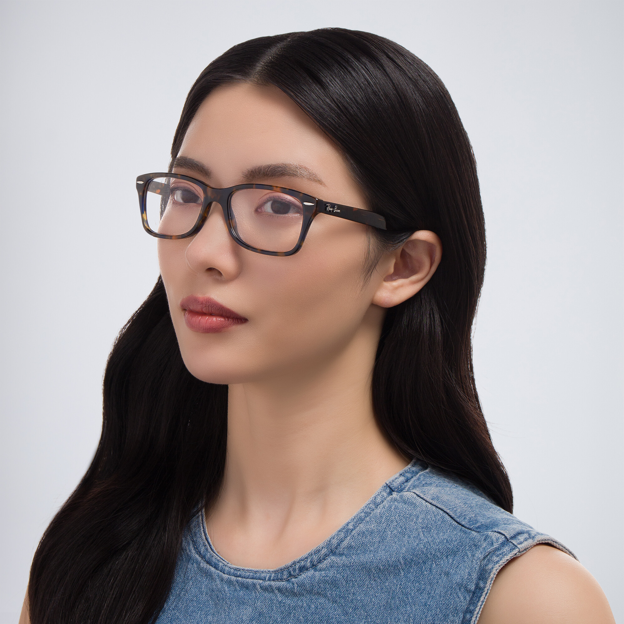 Ray-Ban Unisex Square Eyeglasses in Yellow – Product Photo 6