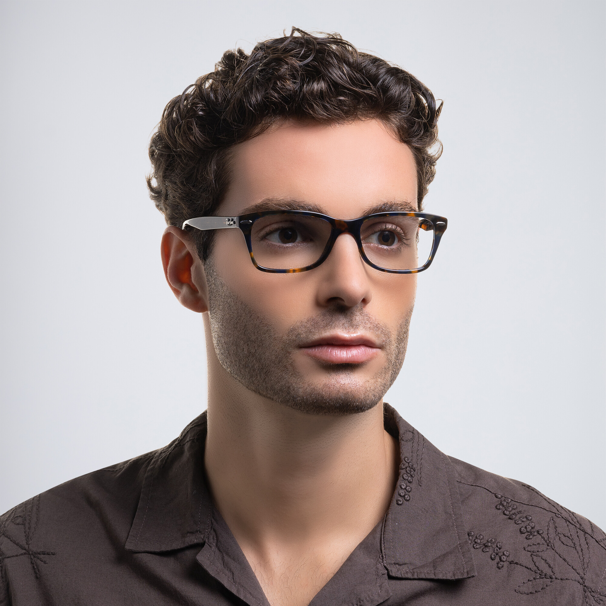 Ray-Ban Unisex Square Eyeglasses in Yellow – Product Photo 7