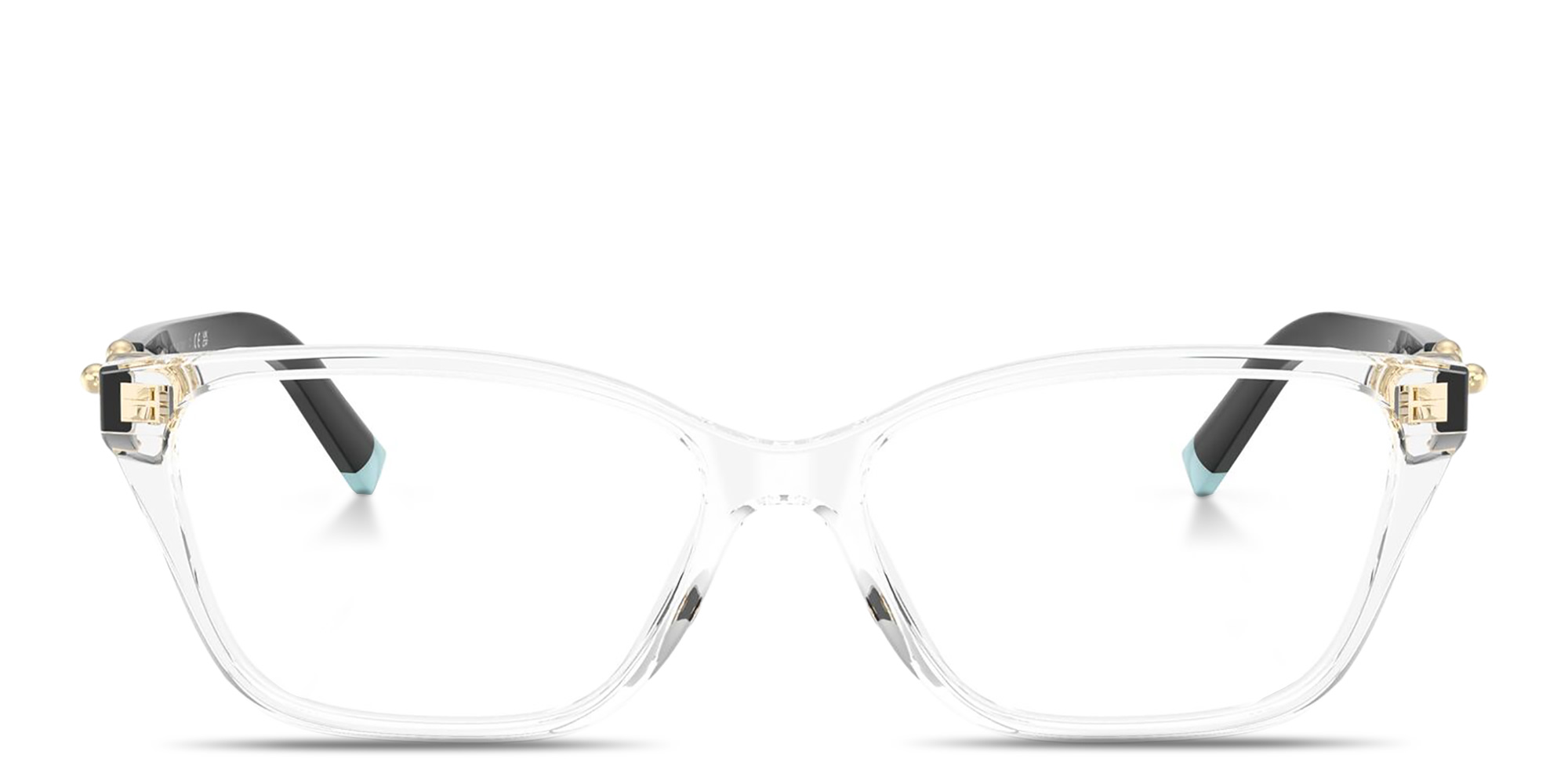 Shop TIFFANY Tiffany HardWear Wide Rectangle Eyeglasses in Clear online.