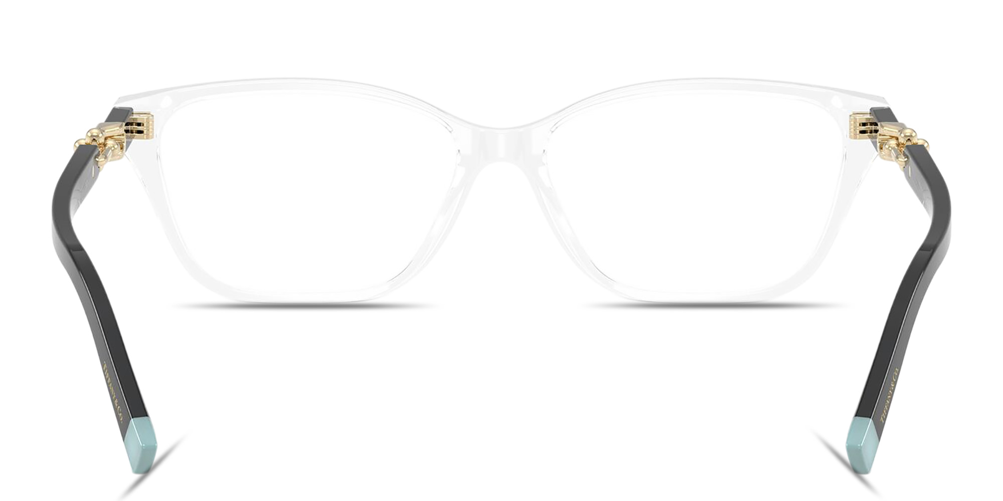 Shop TIFFANY Tiffany HardWear Wide Rectangle Eyeglasses in Clear online.