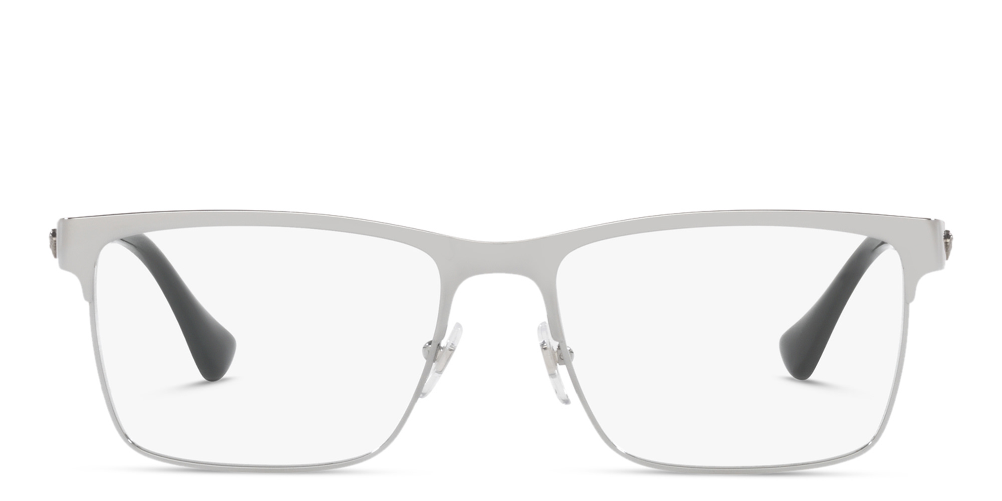 VERSACE Medusa Rectangle Eyeglasses in Gunmetal – Product Photo 1