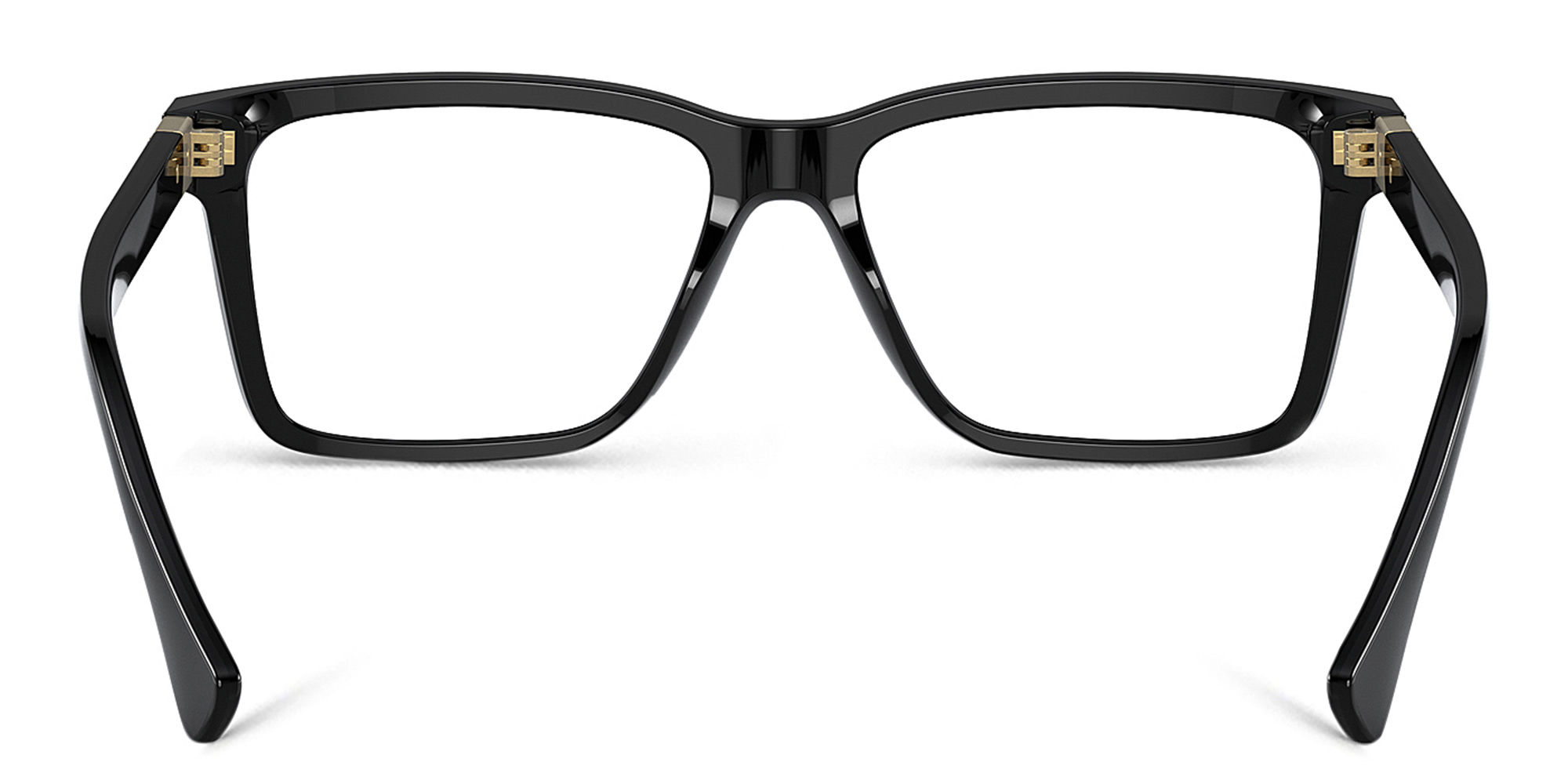 VERSACE Medusa Wide Rectangle Eyeglasses in Black – Product Photo 4