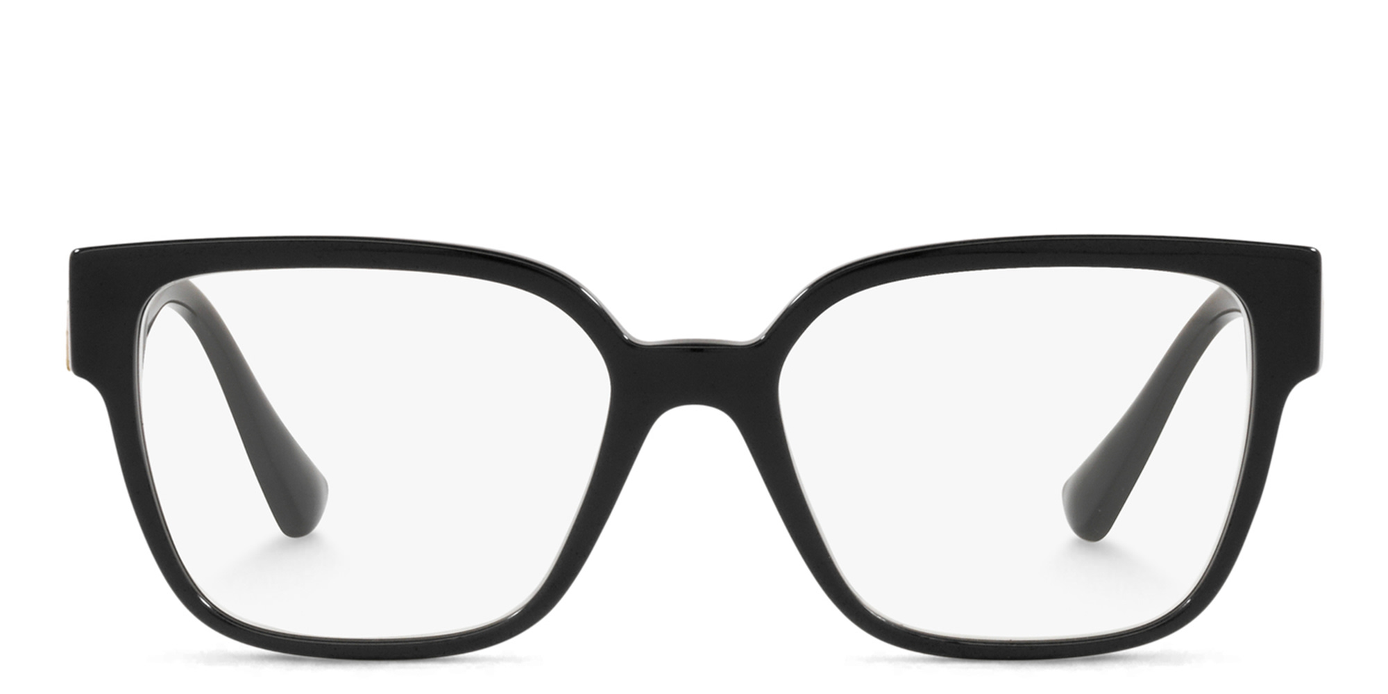VERSACE Medusa Square Eyeglasses in Black – Product Photo 1