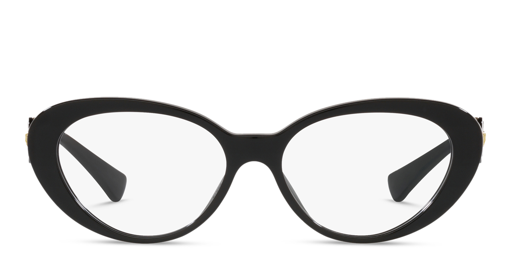 VERSACE Double Medusa Cat-Eye Eyeglasses in Black – Product Photo 1