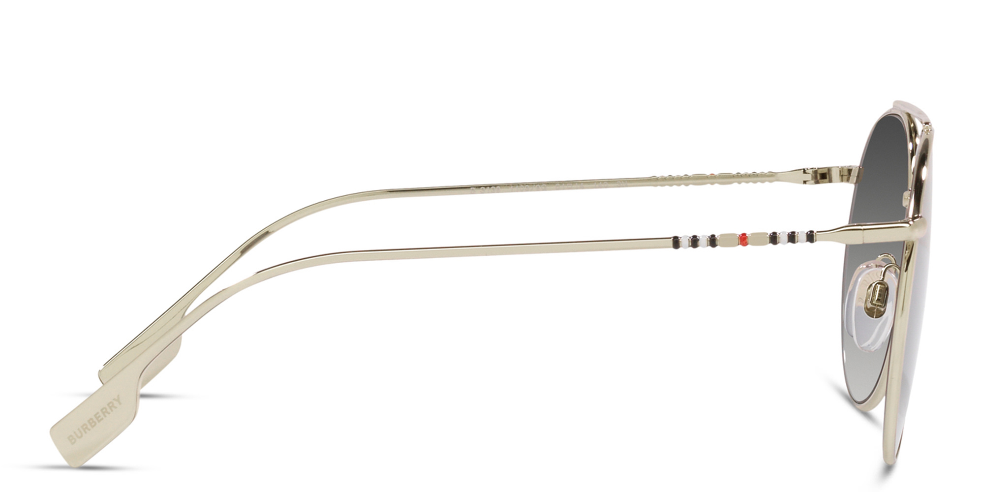 Shop BURBERRY Aviator Sunglasses in Light Gold online.