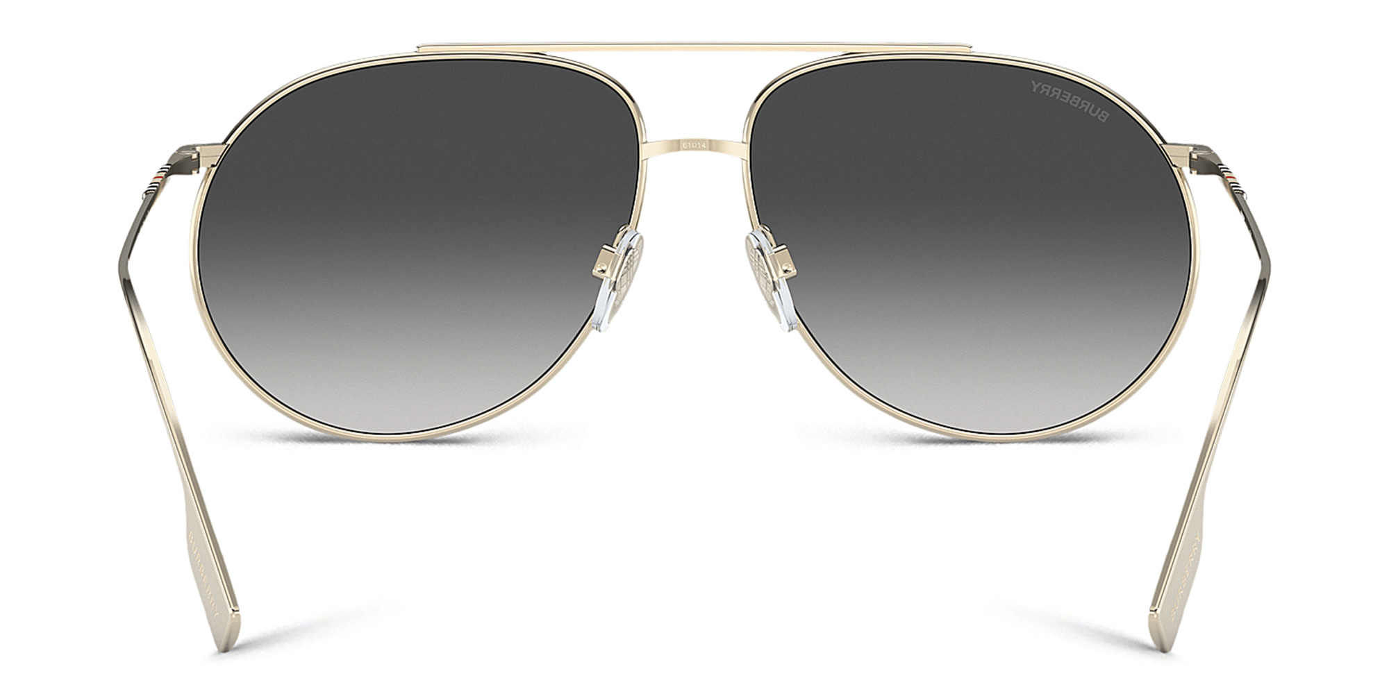 Shop BURBERRY Aviator Sunglasses in Light Gold online.