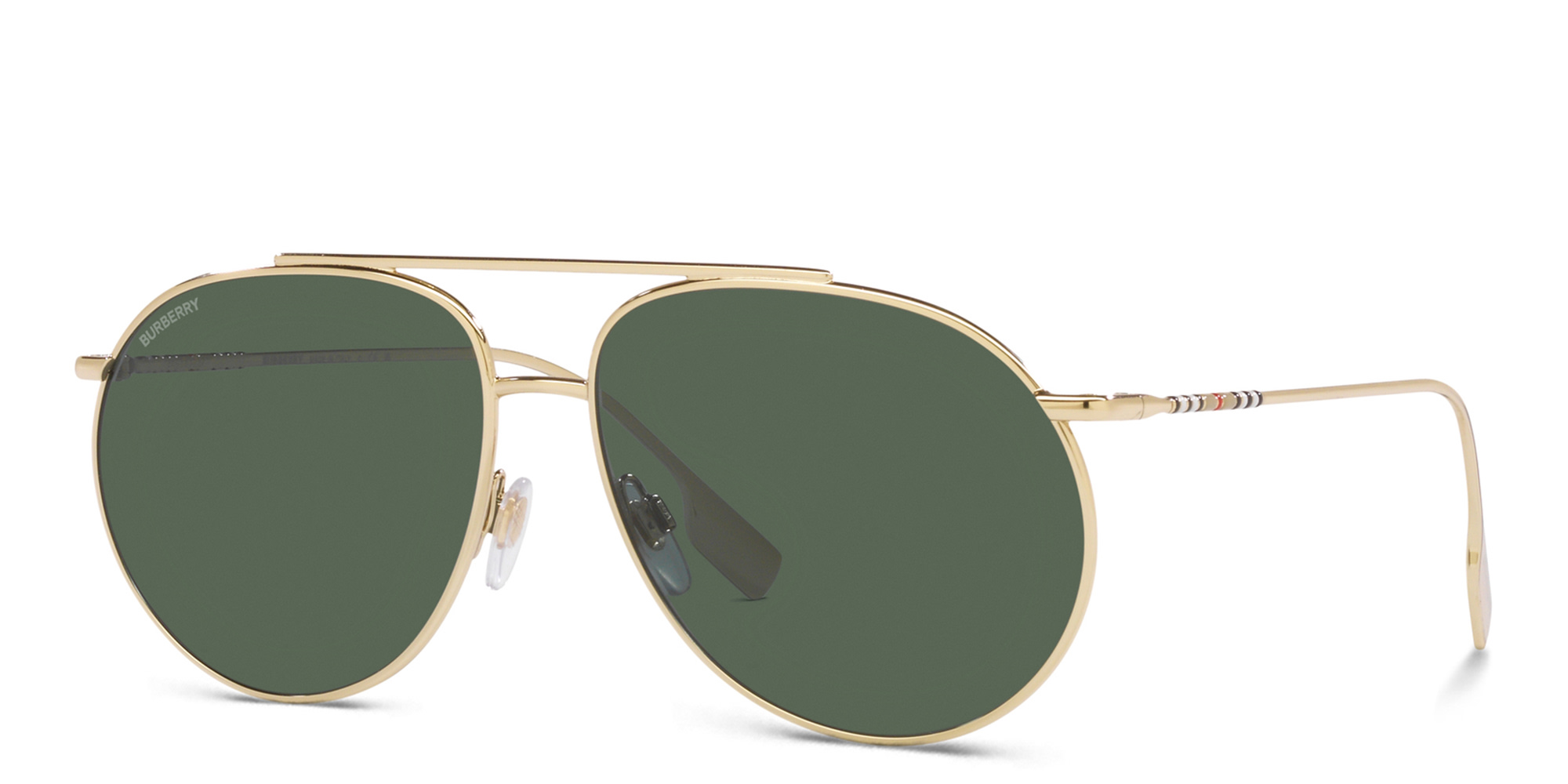 نظارات شمسية أفياتور من بربري بلون ذهبي فاتح - صورة المنتج 2