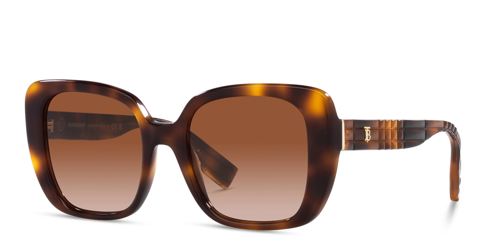 BURBERRY Oversized Square Sunglasses in Light Havana – Product Photo 2