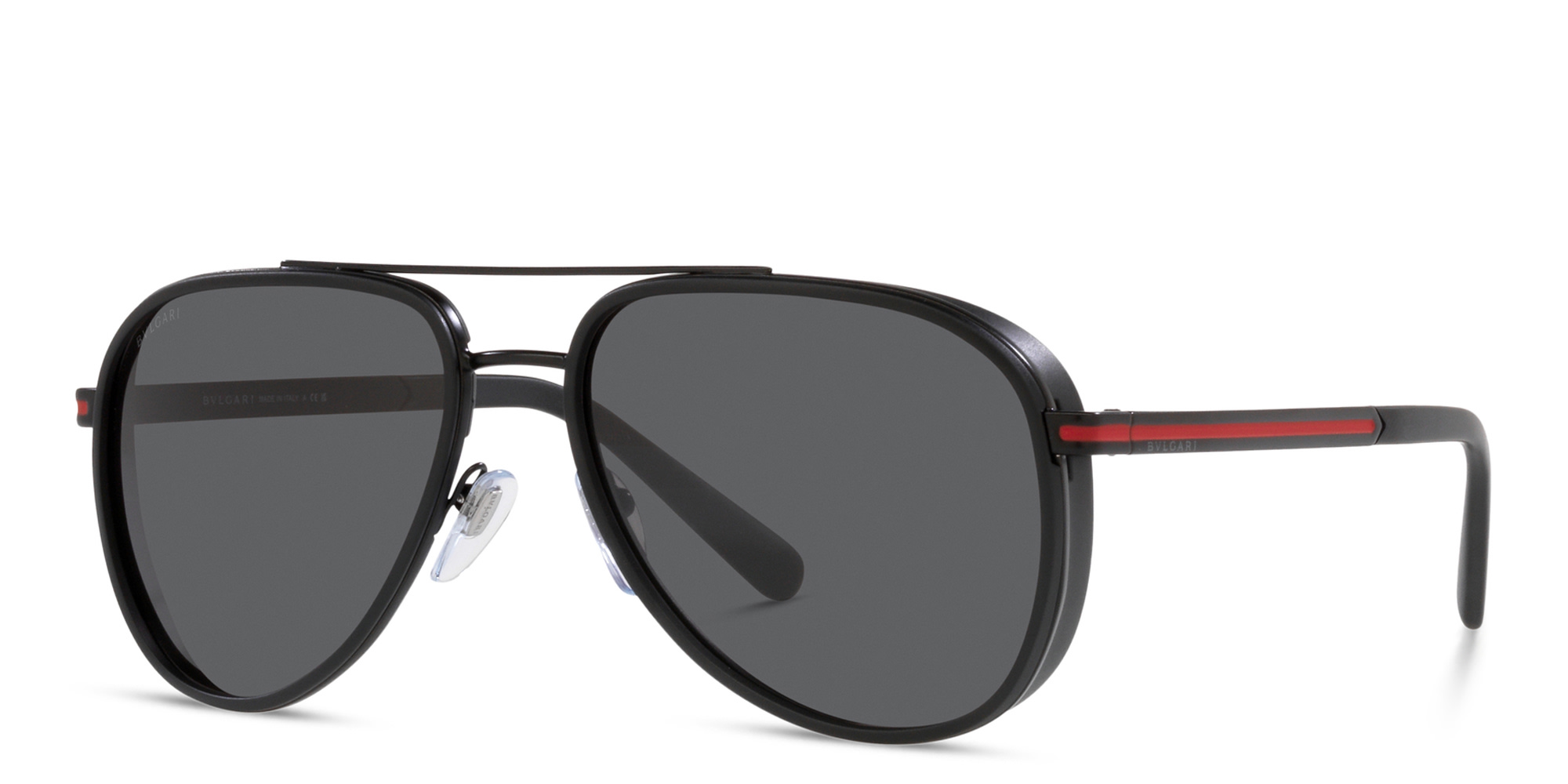 BVLGARI Aviator Sunglasses in Matte Black – Product Photo 2