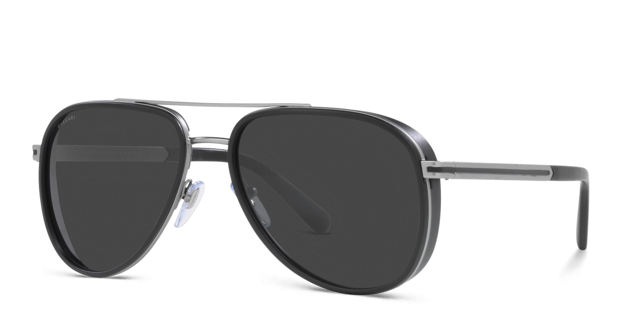 BVLGARI Aviator Sunglasses in Matte Gunmetal – Product Photo 2