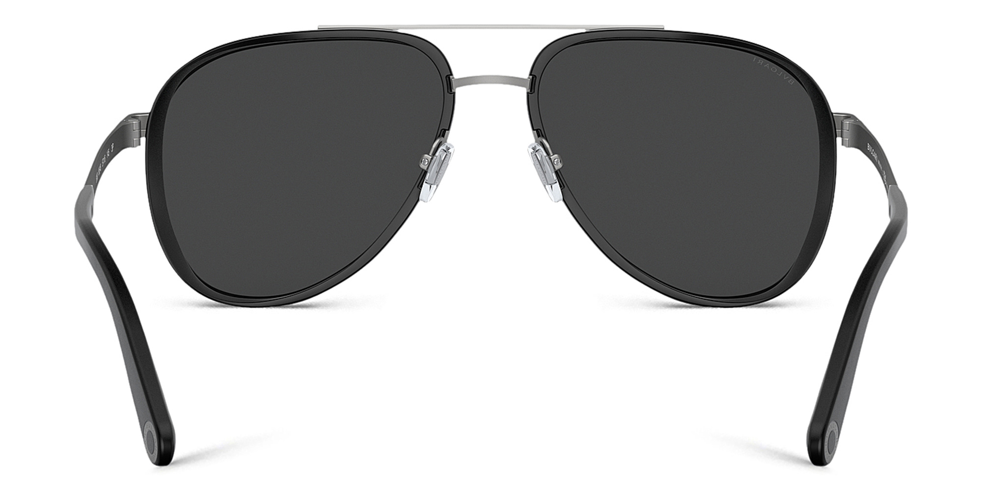 BVLGARI Aviator Sunglasses in Matte Gunmetal – Product Photo 4
