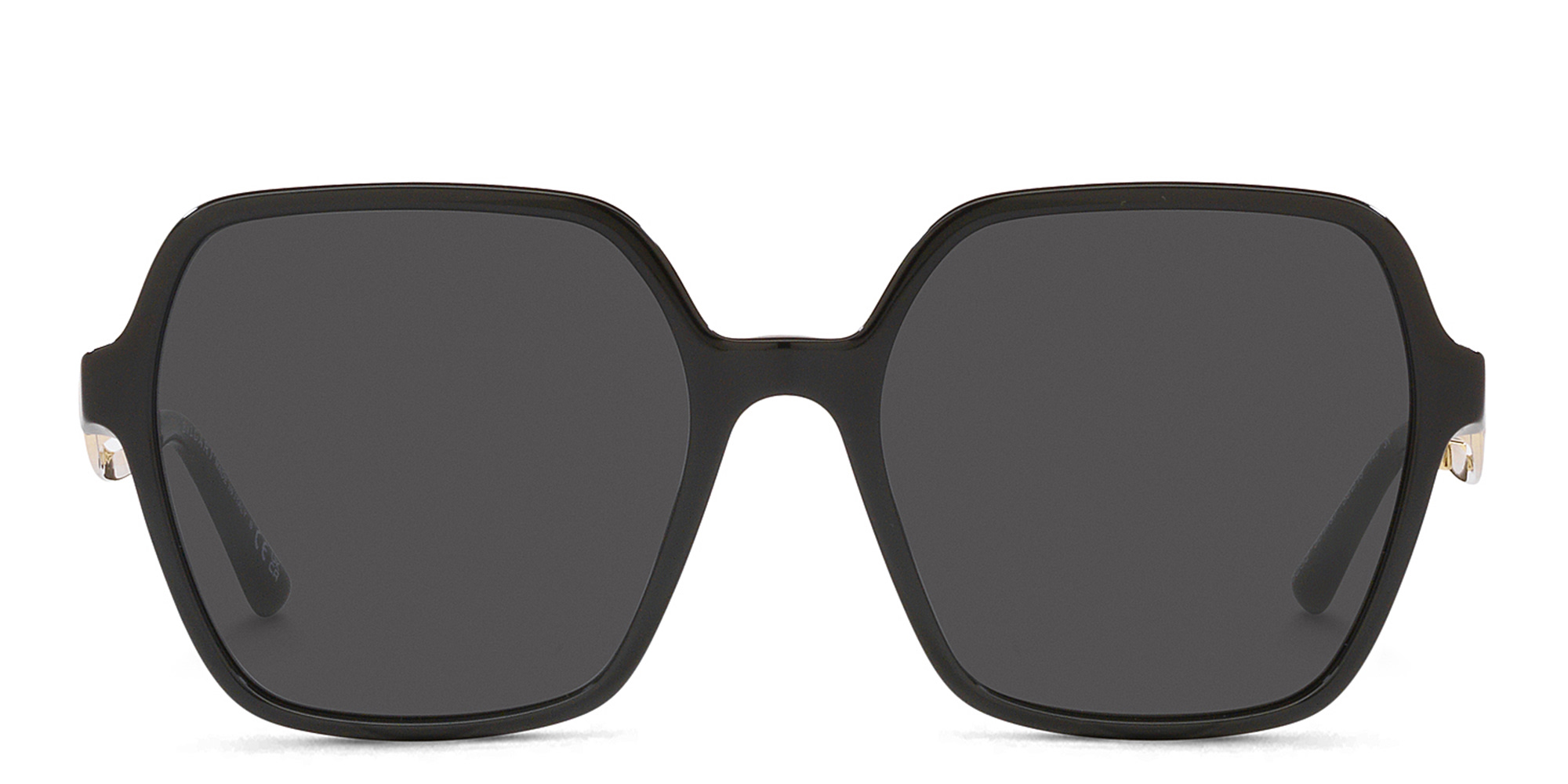 Shop BVLGARI Oversized Square Sunglasses in Black online.