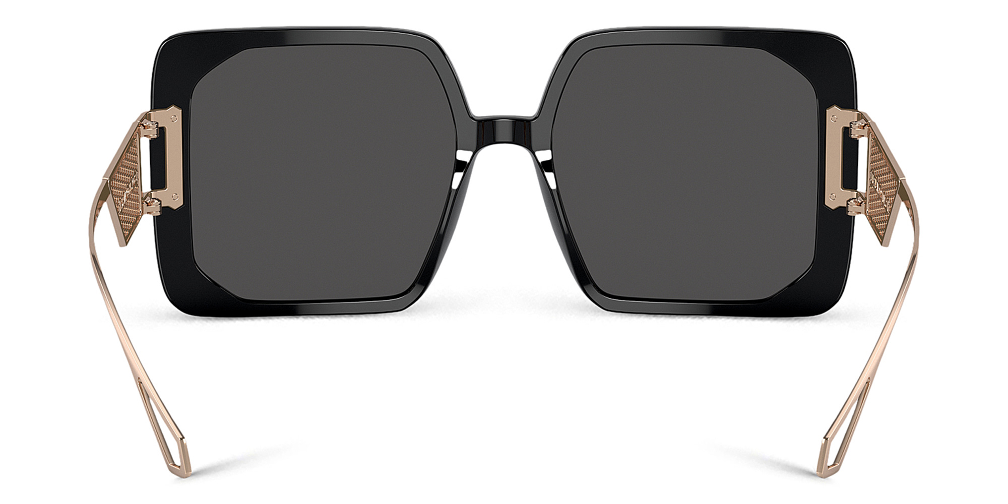 Shop BVLGARI Oversized Square Sunglasses in Black online.
