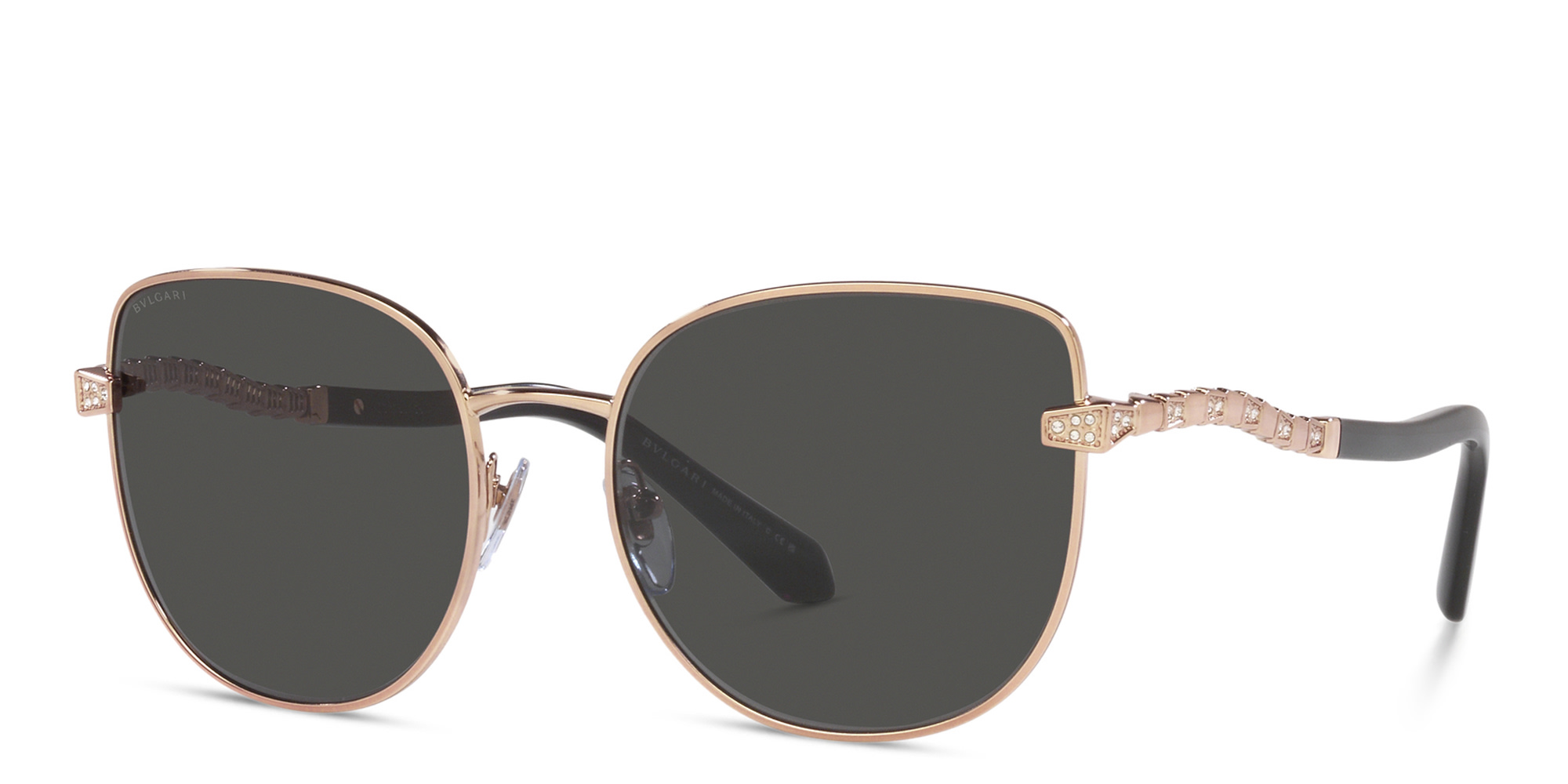 BVLGARI Cat-Eye Sunglasses in Pink Gold – Product Photo 2